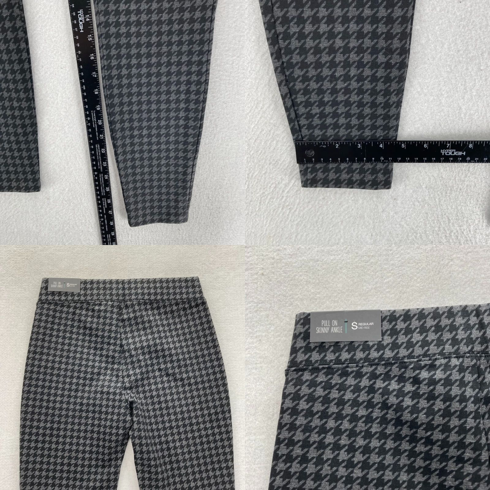 Vintage Maurices Pull Skinny Ankle Pants Women's Small Black Houndstooth Mid Rise Pants Slim Womens Small Black Houndstooth Mid Rise Size 26" / US 2 / IT 38 - 8 Thumbnail