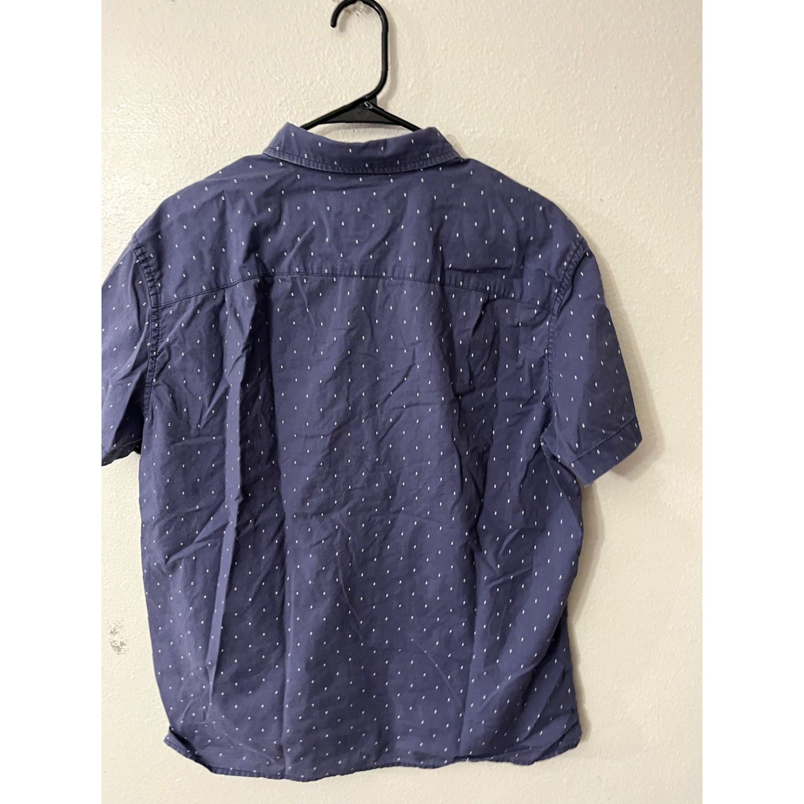 American Eagle Outfitters American Eagle Outfitters Shirt Men L Blue Button-Up Short Sleeve Pocket Graphic Print Cotton Blend Casual Mens Size US L / EU 52-54 / 3 - 2 Thumbnail