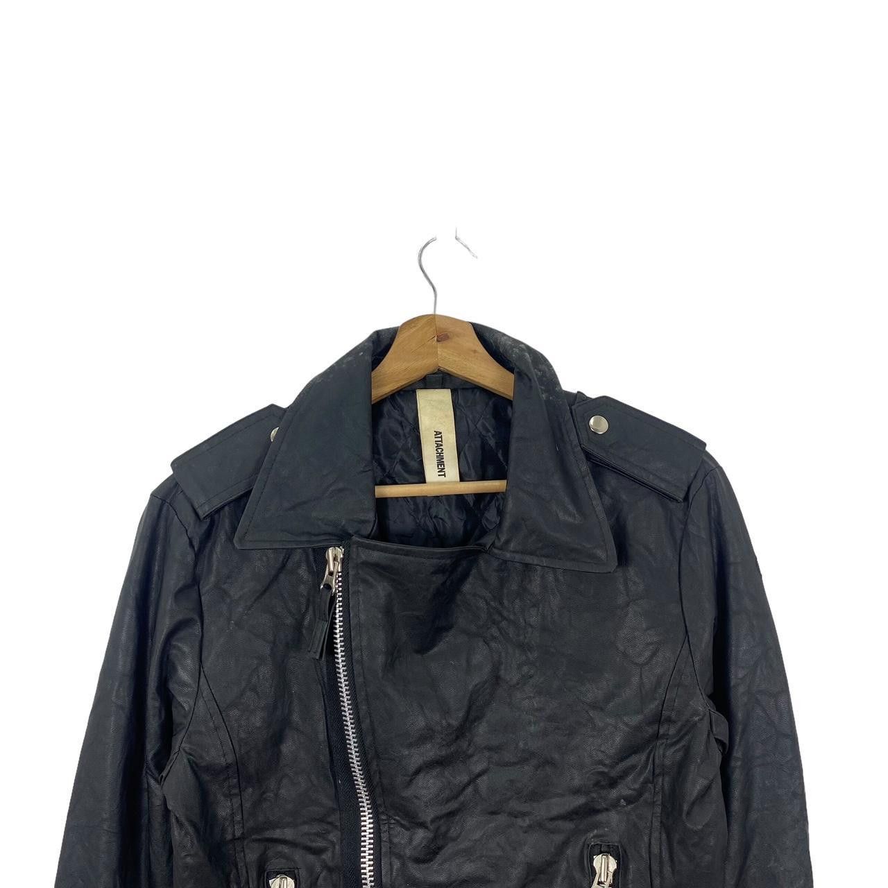 Kazuyuki Kumagai Attachment ATTACHMENT KAZUYUKI KUMAGAI Double Collar Leather Jacket Size M / US 6-8 / IT 42-44 - 3 Thumbnail