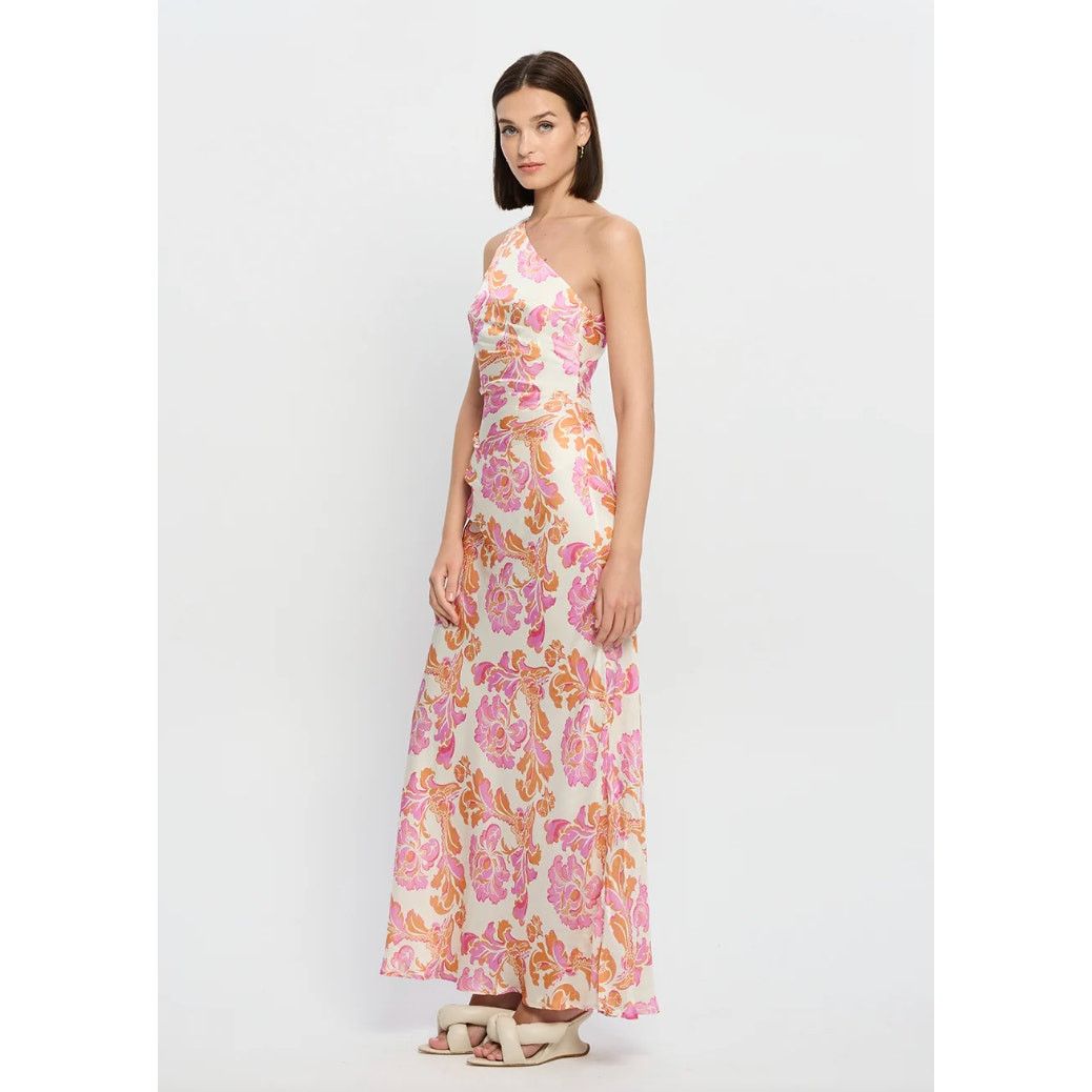 Other Kivari Josefina Maxi Dress Printed Pink Floral One Shoulder Size XS / US 0-2 / IT 36-38 - 13 Thumbnail