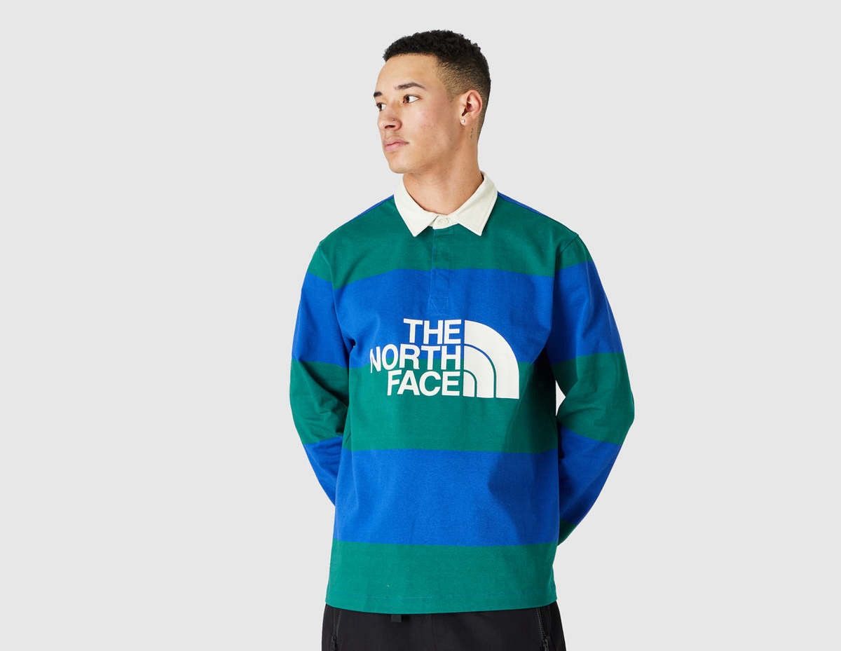 The North Face The North Face Colorblock Big Stripe Logo Rugby Blue Green Size US XL / EU 56 / 4 - 1 Thumbnail