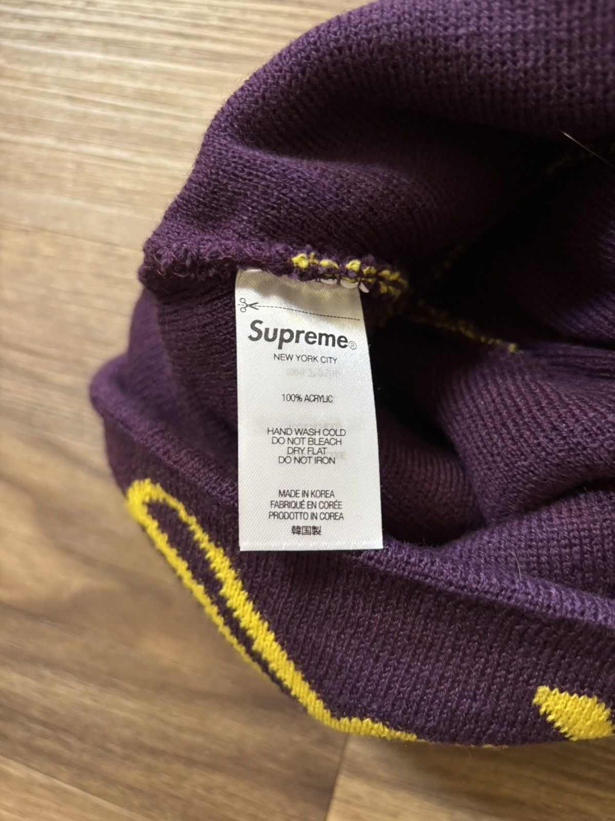 Supreme Supreme Knowledge Reigns Purple Beanie Size ONE SIZE - 3 Thumbnail
