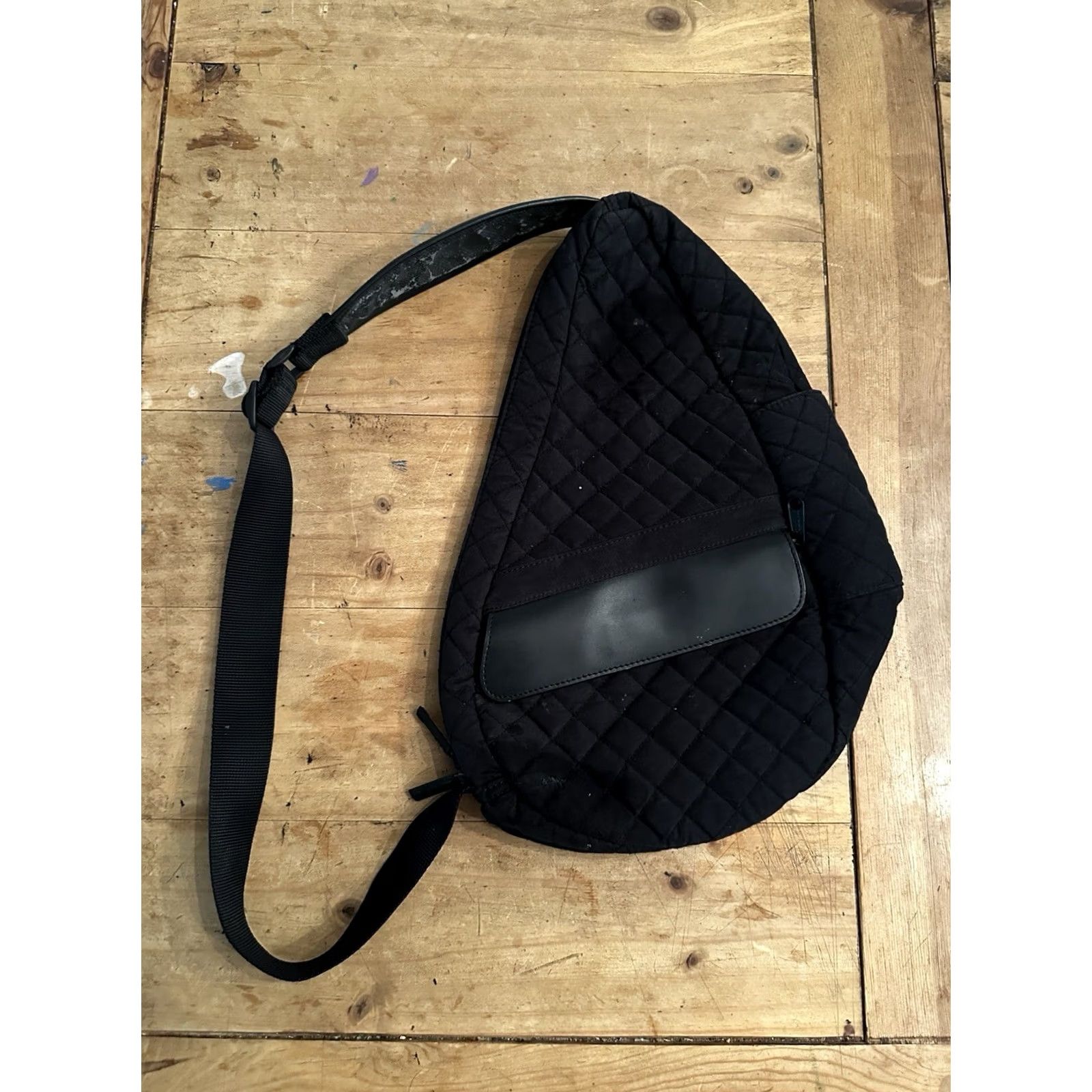 Vintage VINTAGE AmeriBag Crossbody Bag Satchel Black Canvas Nylon Women L.L. Bean Shoulder Bag Size ONE SIZE - 2 Thumbnail