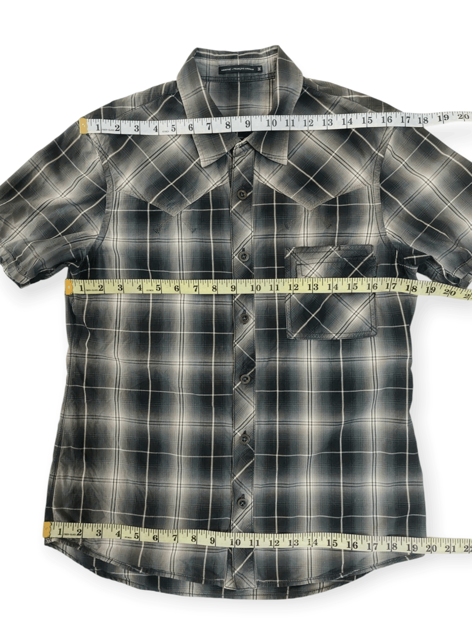 Marithe + Francois Girbaud Marithe Francois Girboud Nova Check Button Ups Size US M / EU 48-50 / 2 - 11 Thumbnail