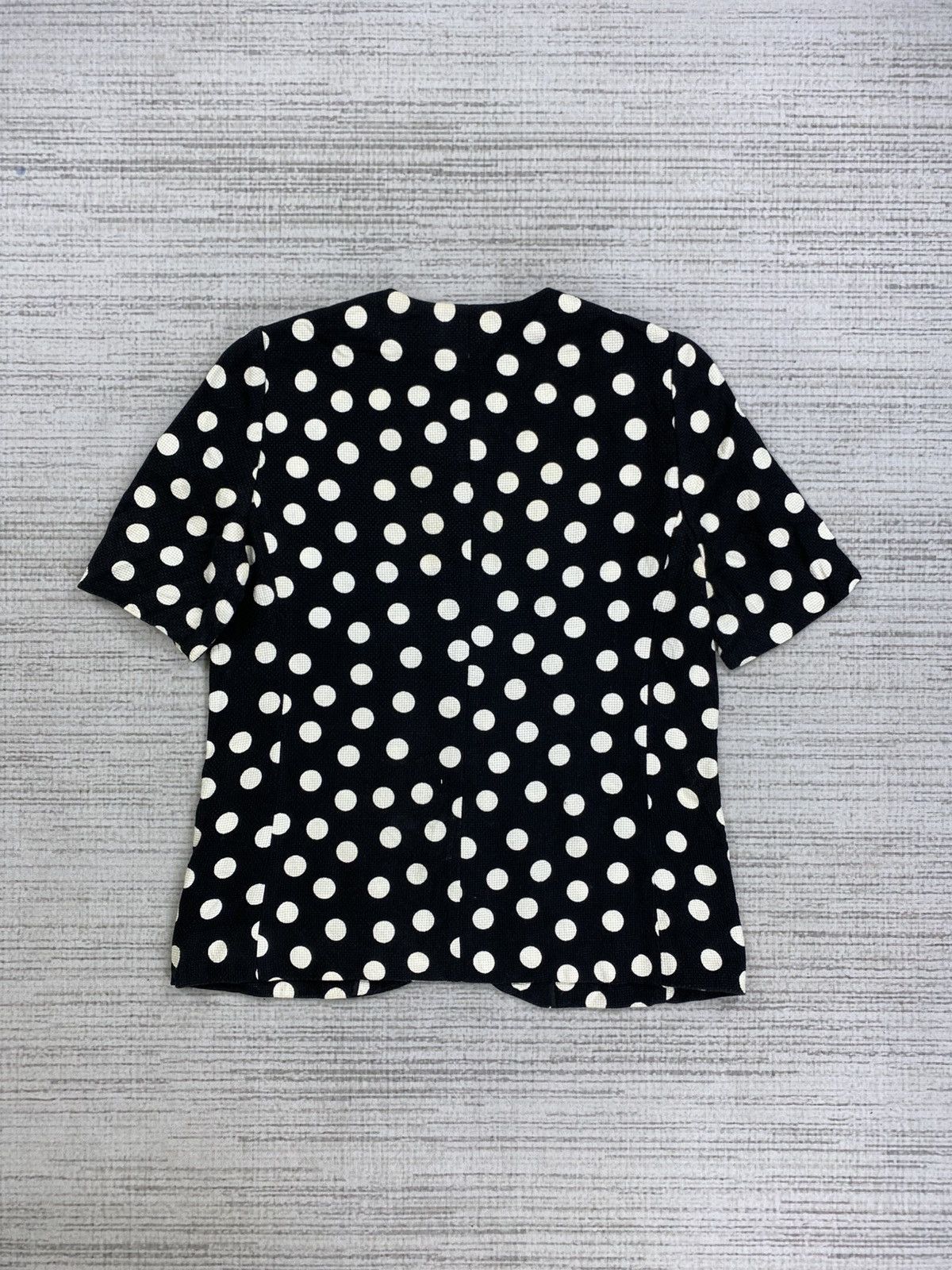 Bill Blass × Designer × Vintage Vintage BILLBLASS Studio Polka Dot Style Short Sleeve Shirt Size M / US 6-8 / IT 42-44 - 2 Thumbnail