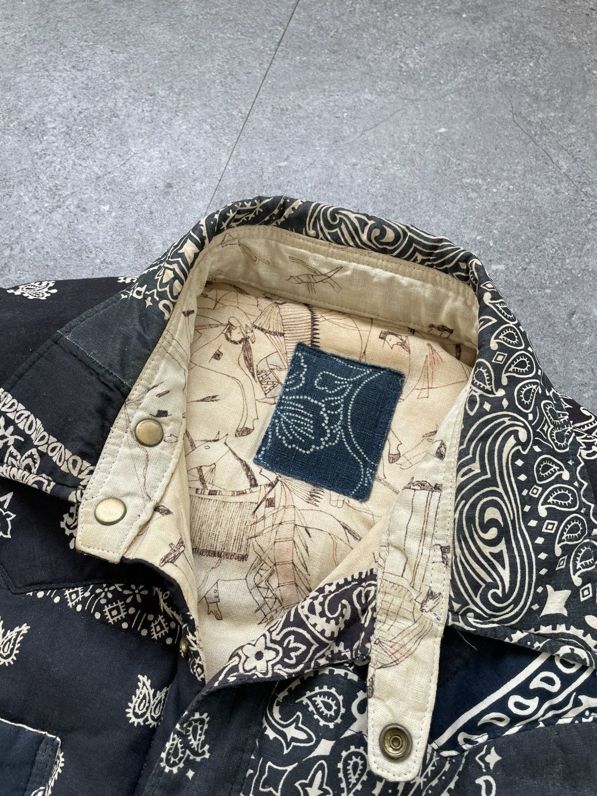 Visvim Visvim ICT Kerchief Down Jacket Black Bandana 12FW Size US M / EU 48-50 / 2 - 7 Thumbnail