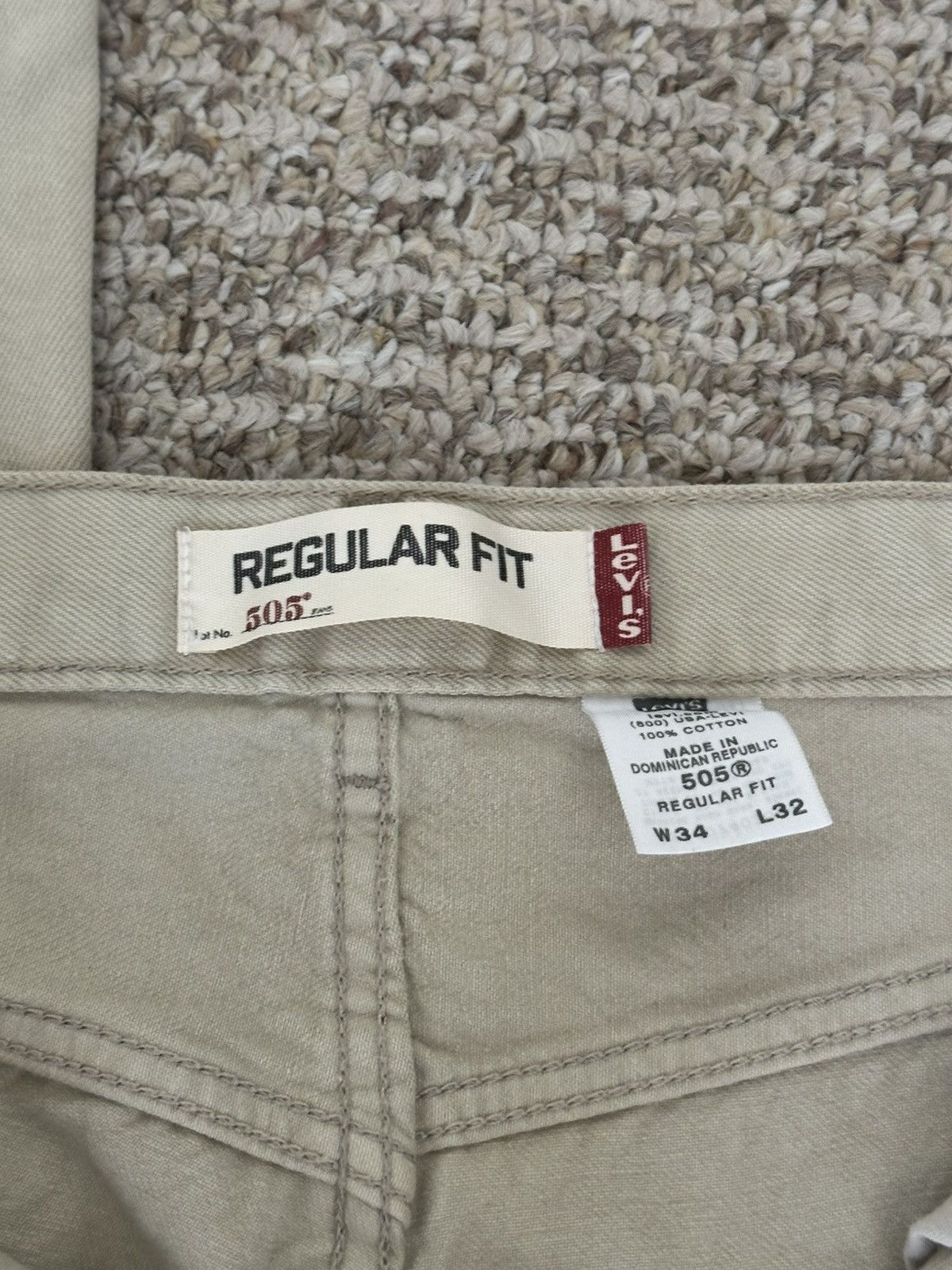 Levi's Vintage Clothing Distressed Levi’s 505 Cream Size US 34 / EU 50 - 4 Thumbnail