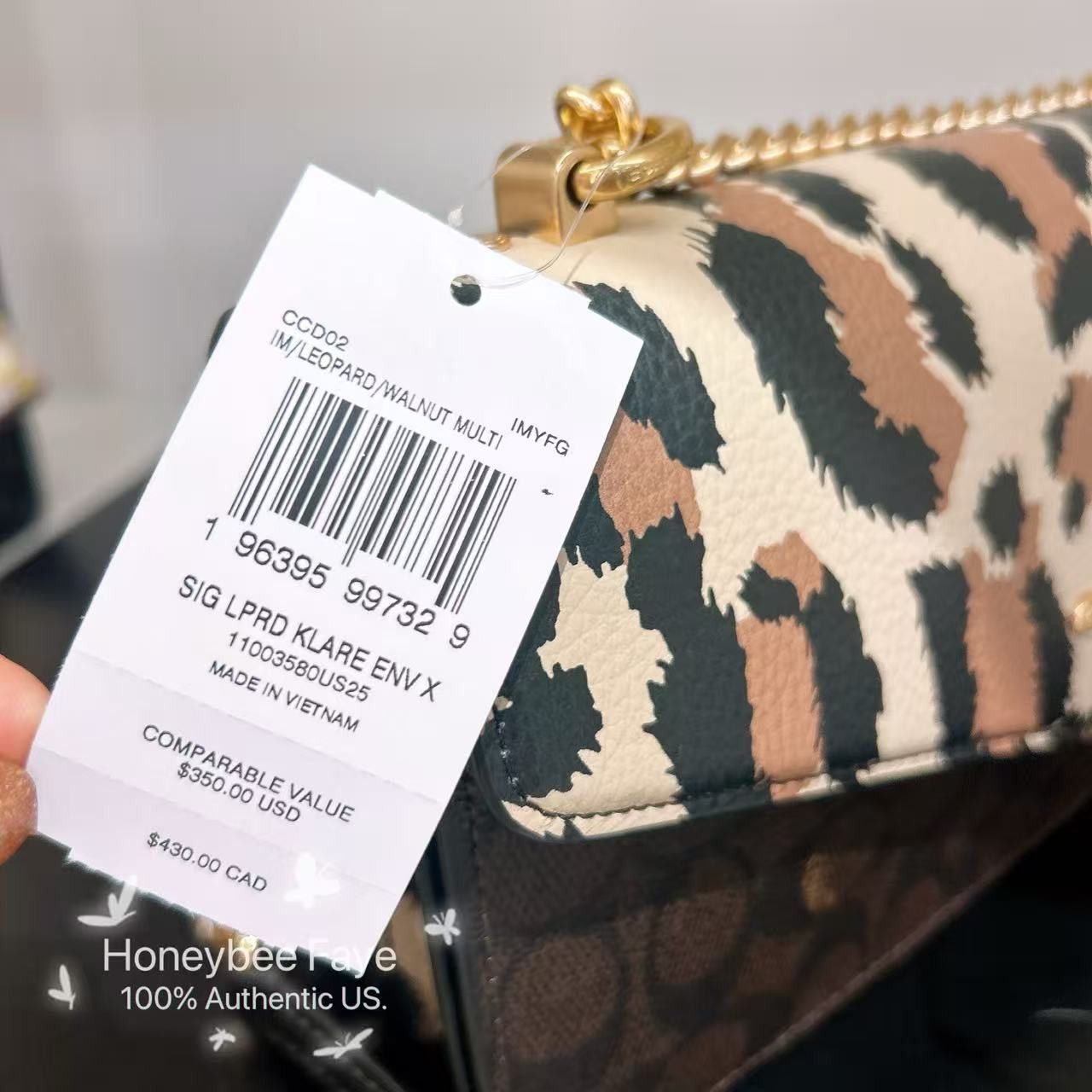 Coach Klare Envelope Crossbody Bag With Leopard Print CCD02 Size ONE SIZE - 6 Thumbnail