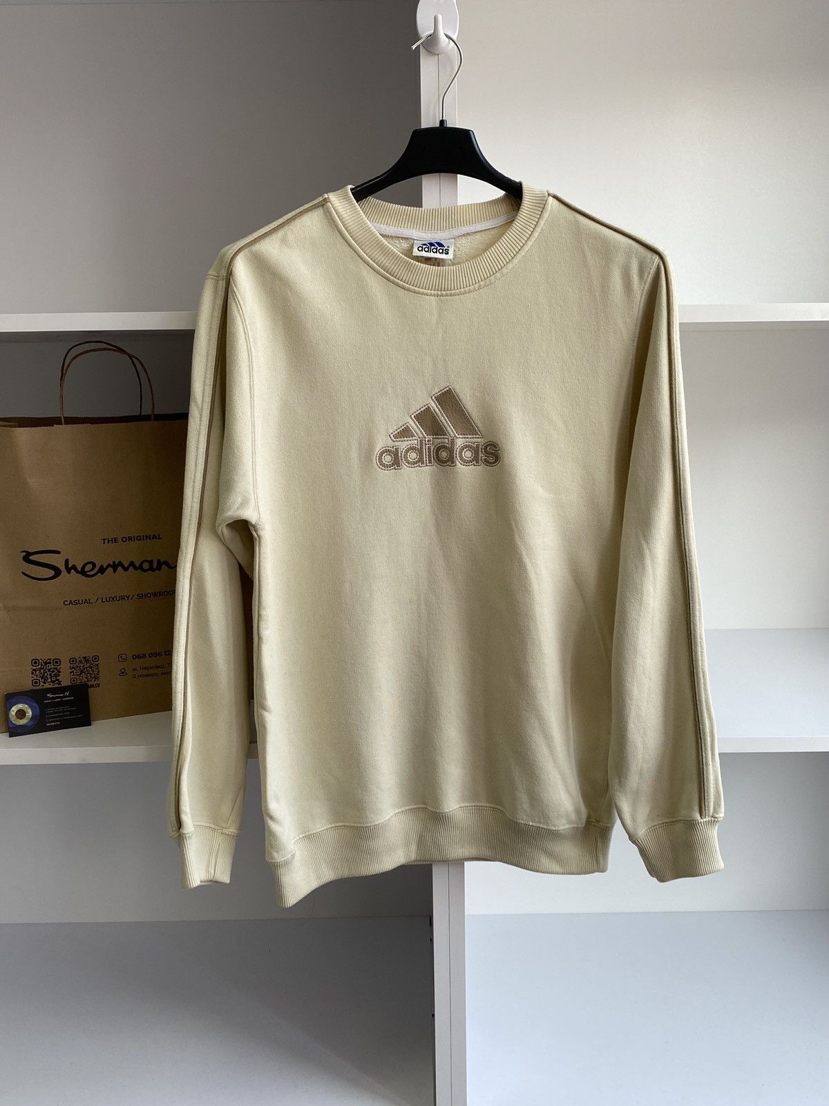 Adidas × Vintage Vintage Adidas sweatshirt Big Embroidered logo 90s Size US M / EU 48-50 / 2 - 2 Thumbnail