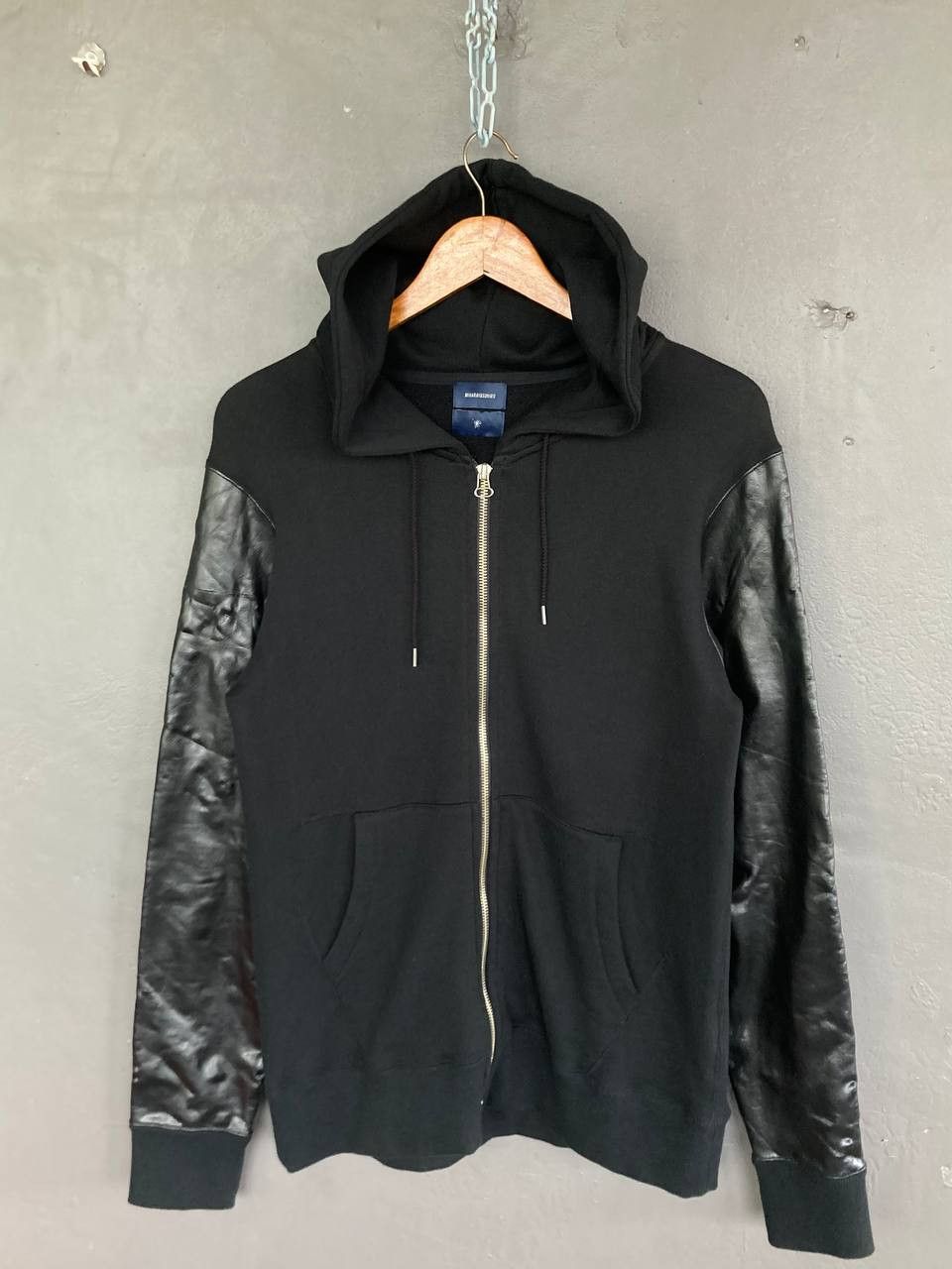 Maison MIHARA YASUHIRO MMY Faux Leather Sleeves Hoodie Size US M / EU 48-50 / 2 - 1 Thumbnail