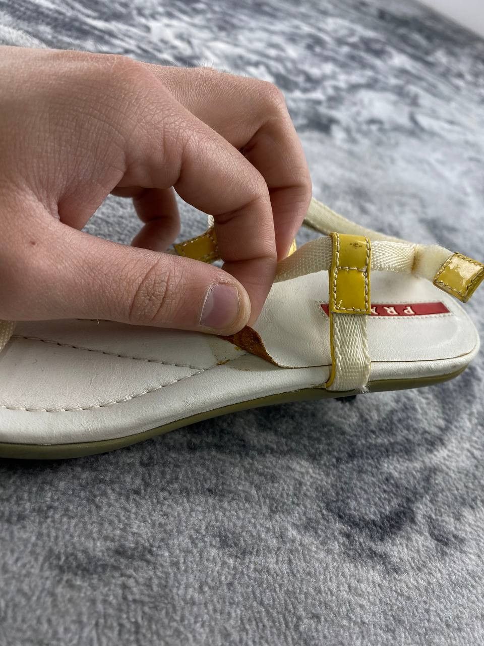 Prada Prada Leather Sandals With Heels Women Size 35 White Size US 5 / IT 35 - 9 Thumbnail