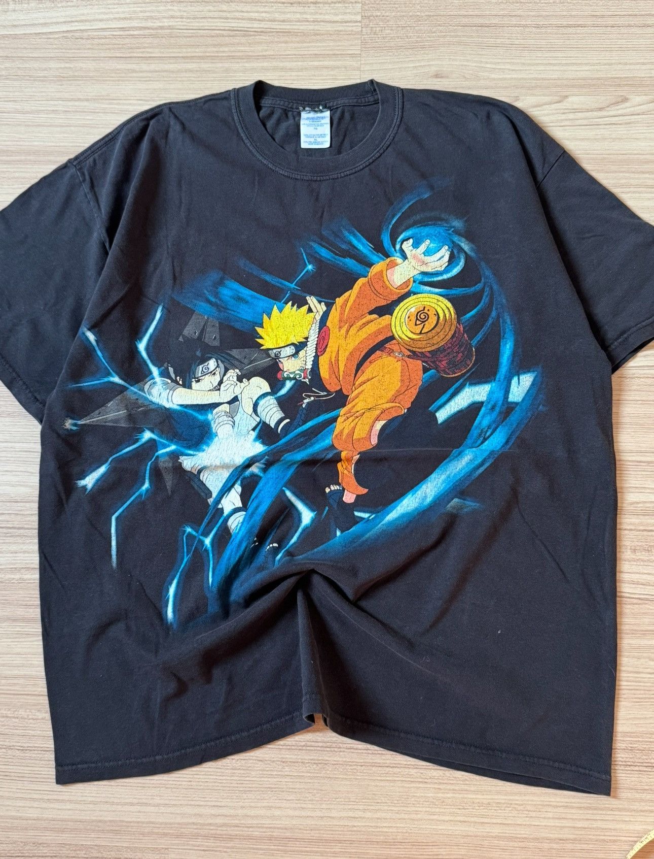 Japanese Brand × Vintage Rare Vintage - XL - Naruto vs Sasuke Shippuden T Shirt Size US XL / EU 56 / 4 - 2 Thumbnail