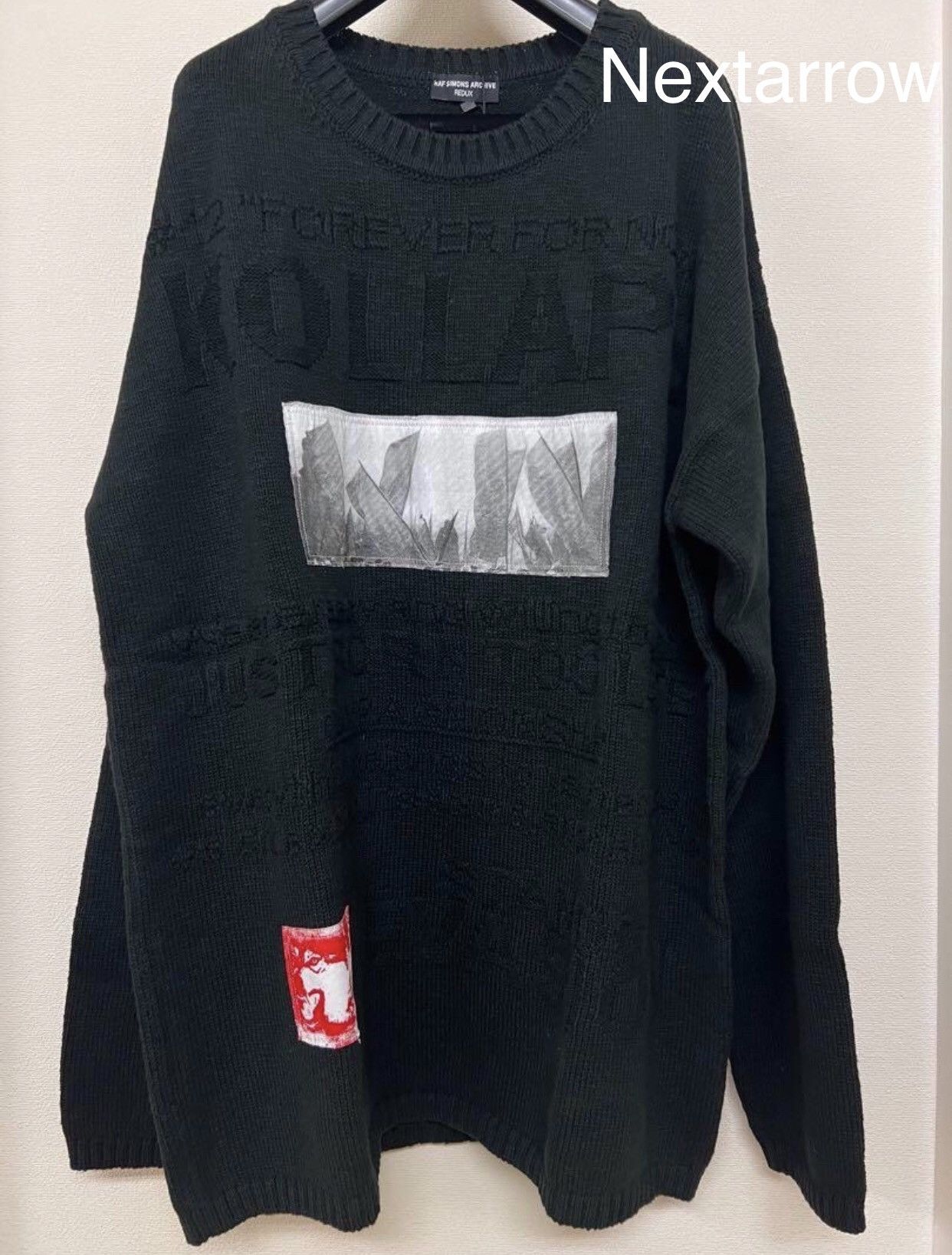 トップス Archive RAF SIMONS Patch Knit Sweater Raf Simons Raf Simons Patch sweater | Grailed