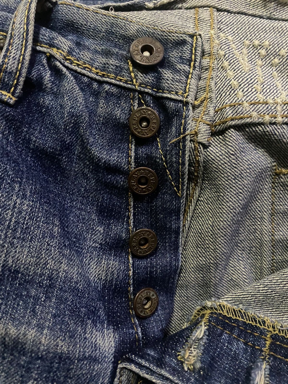 Replay VINTAGE REPLAY Rhinestone Logo Jeans Y2K Archival Lot MV909 Size US 32 / EU 48 - 9 Thumbnail