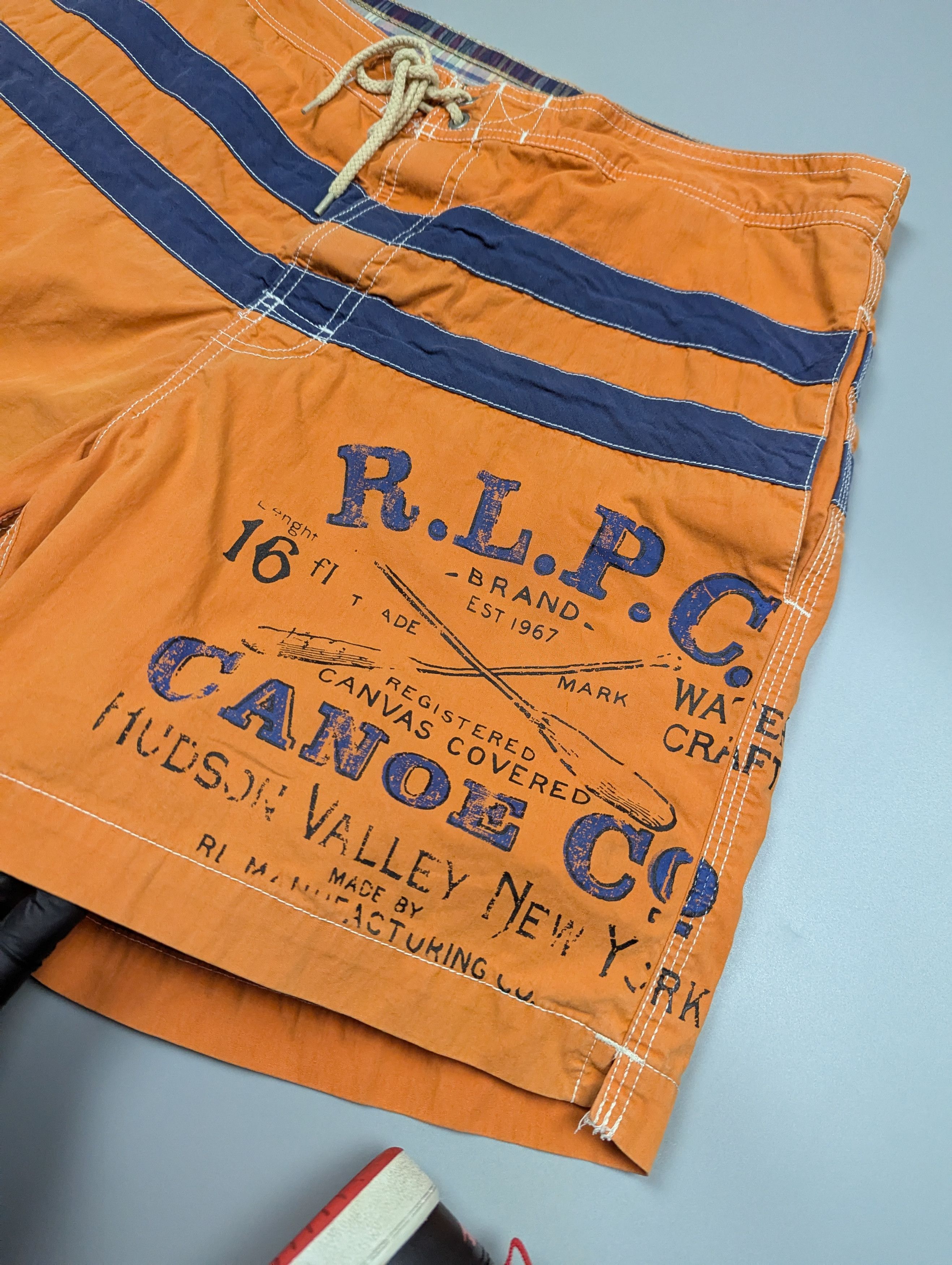 Polo Ralph Lauren × Vintage Swim Shorts Men Large Club Trunks 6" Canoe Co New York Size US 35 - 5 Thumbnail