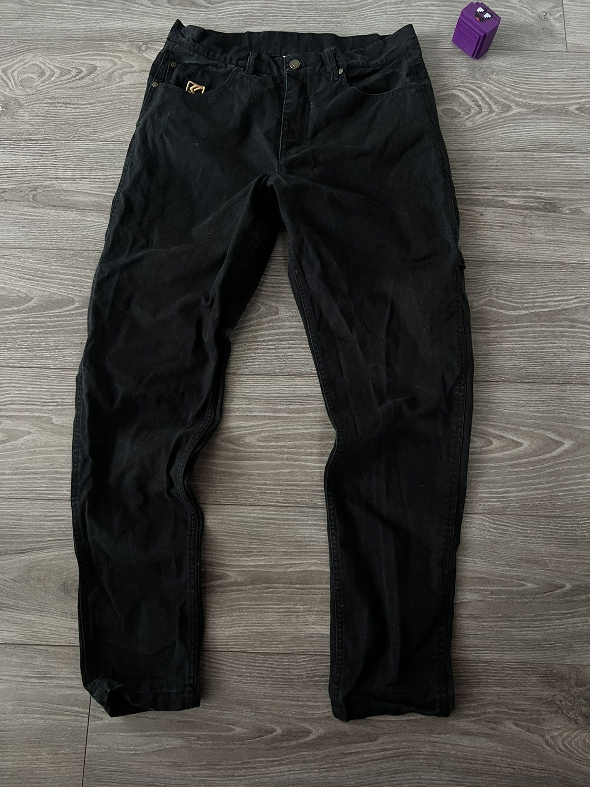Karl Kani Karl Kani Embroidered Logo Rap Black Denim Unisex Jeans Size US 32 / EU 48 - 1 Thumbnail