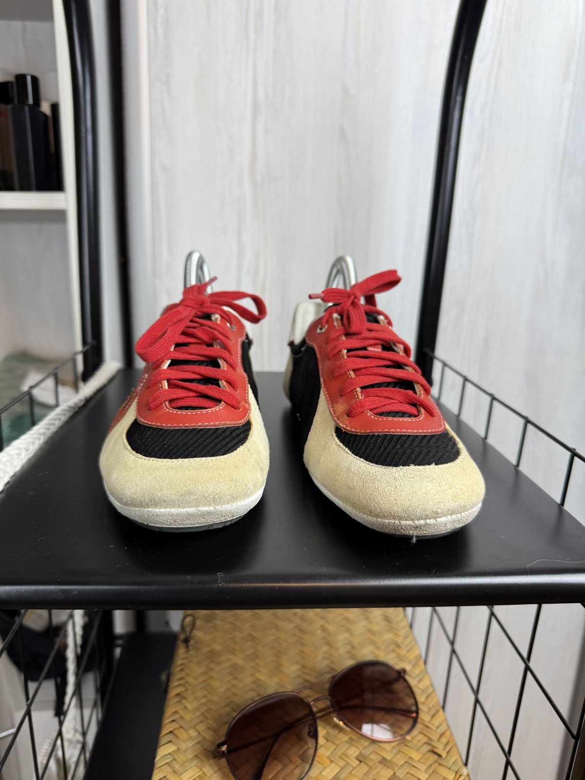 Gucci VINTAGE GUCCI LOGO LEATHER TRAINERS SNEAKERS coloured 190777 Size US 7.5 / IT 37.5 - 7 Thumbnail