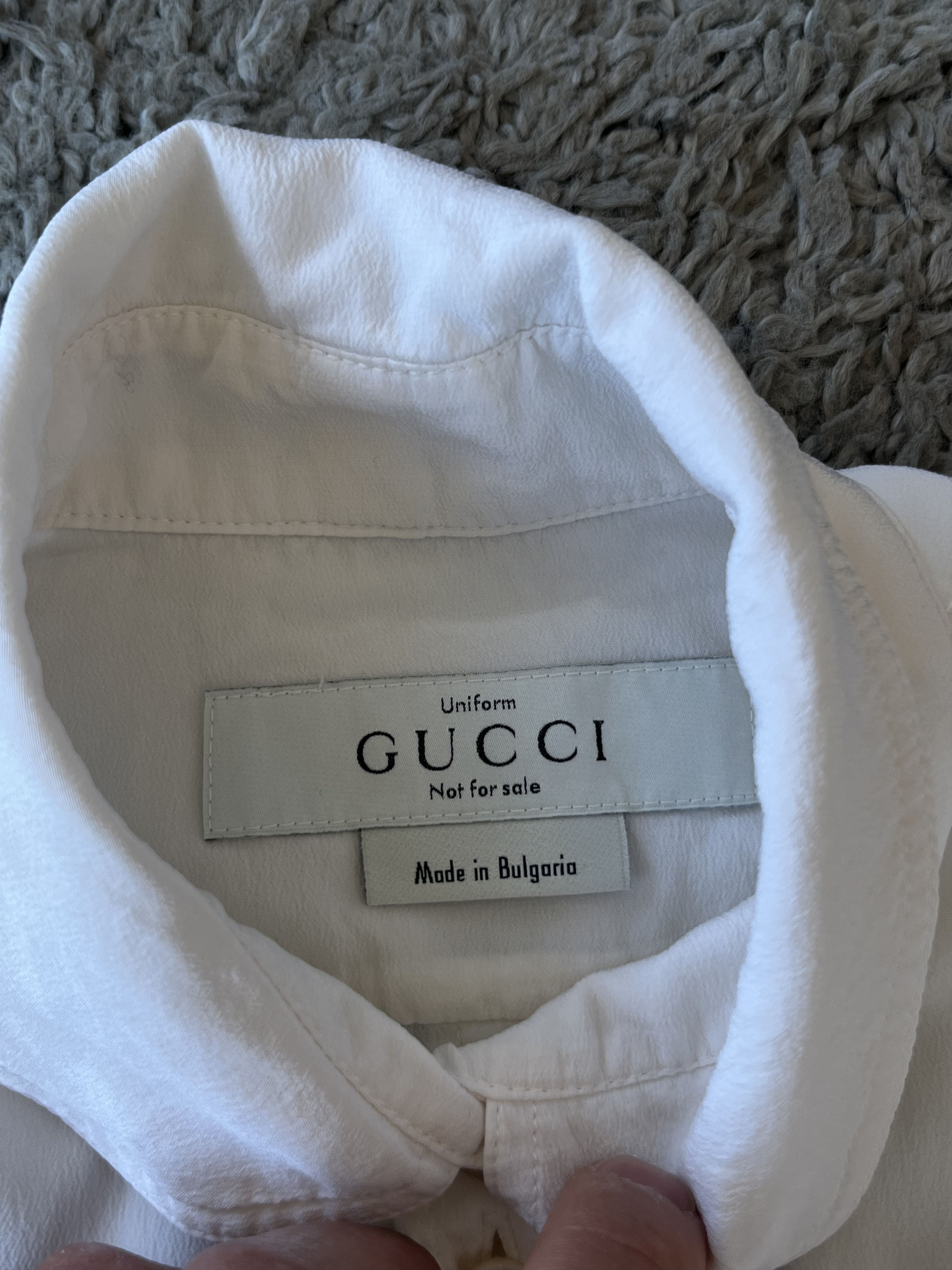 Gucci GUCCI Basic Shirt MADE IN BULGARY 100% Silk White Color Size US S / EU 44-46 / 1 - 6 Thumbnail