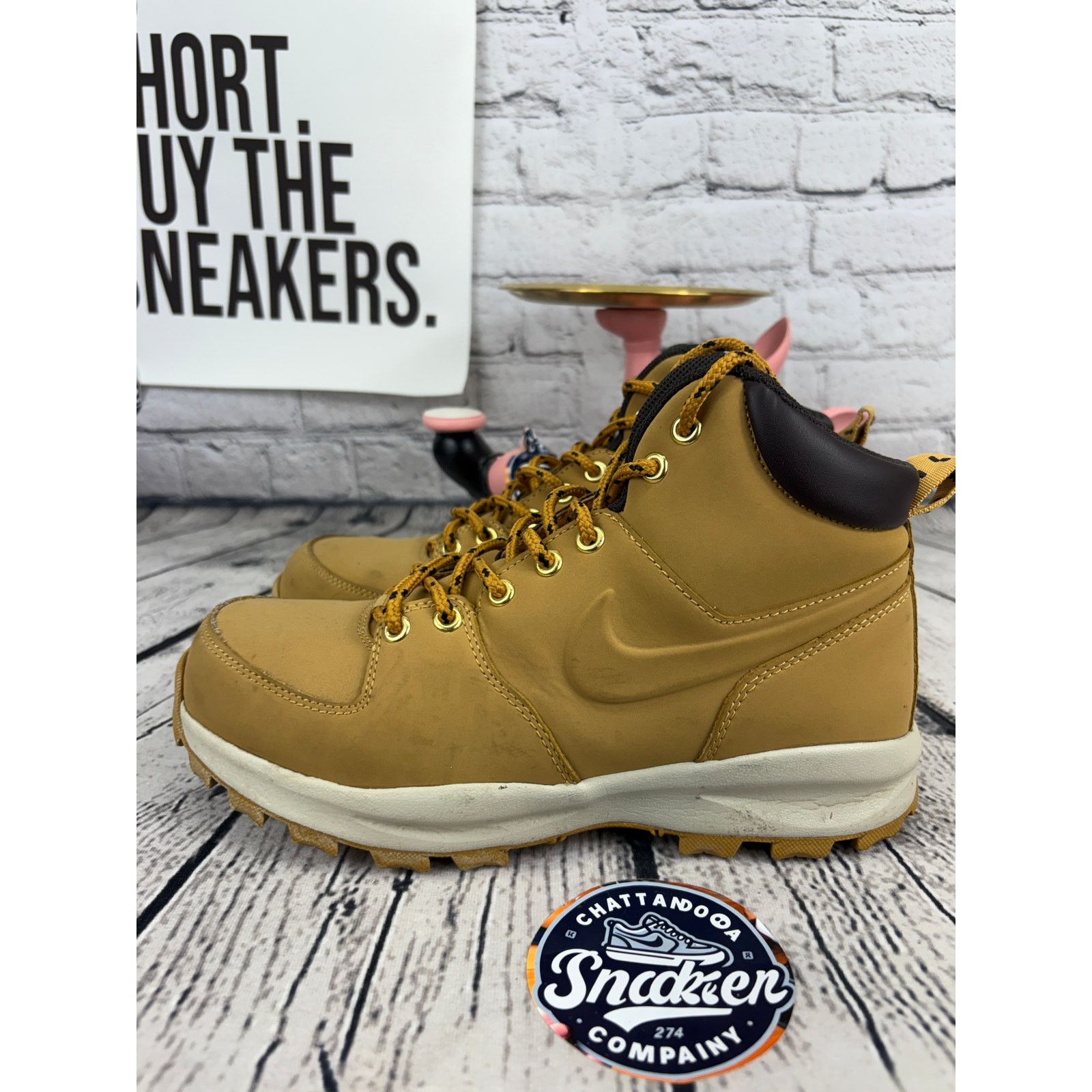 Nike Nike Manoa Leather Boots Mens 7.5 Wheat Brown Outdoor Size US 7 / EU 40 - 3 Thumbnail