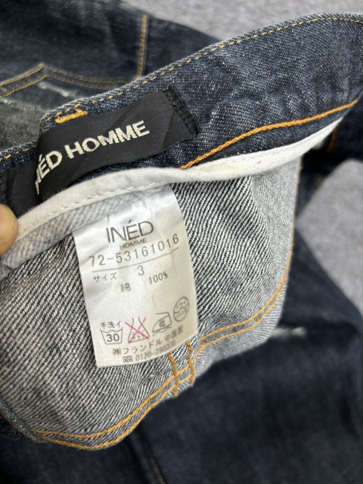 Designer 💥Designer💥Archival Ined Homme Distressed Denim F510 Size US 33 - 18 Thumbnail