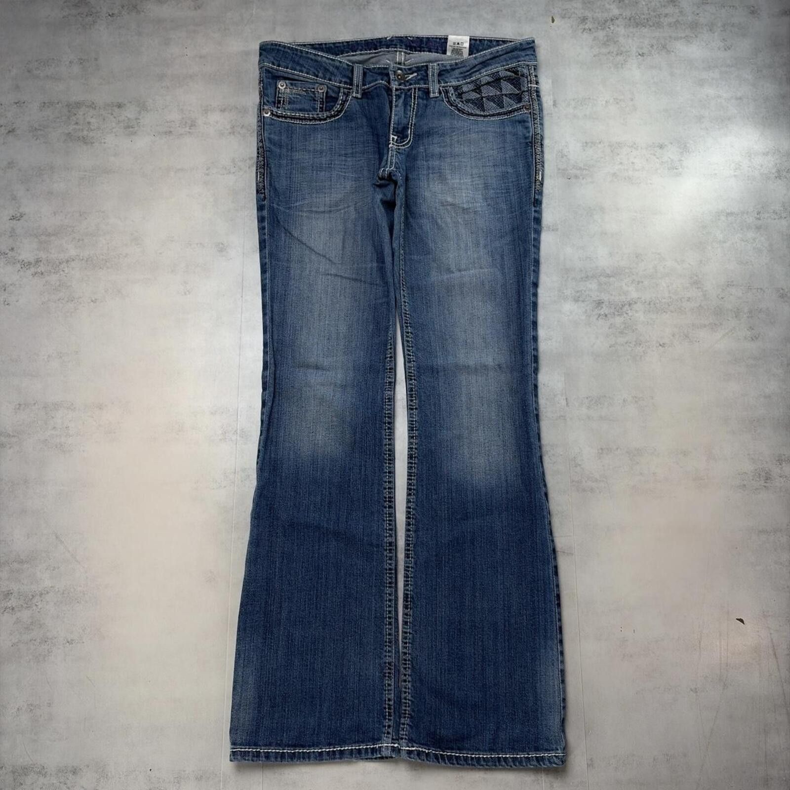 Other Y2K Blue Cruel Grunge Grunge Gothic Flared Denim Jeans Size 30" / US 8 / IT 44 - 2 Thumbnail