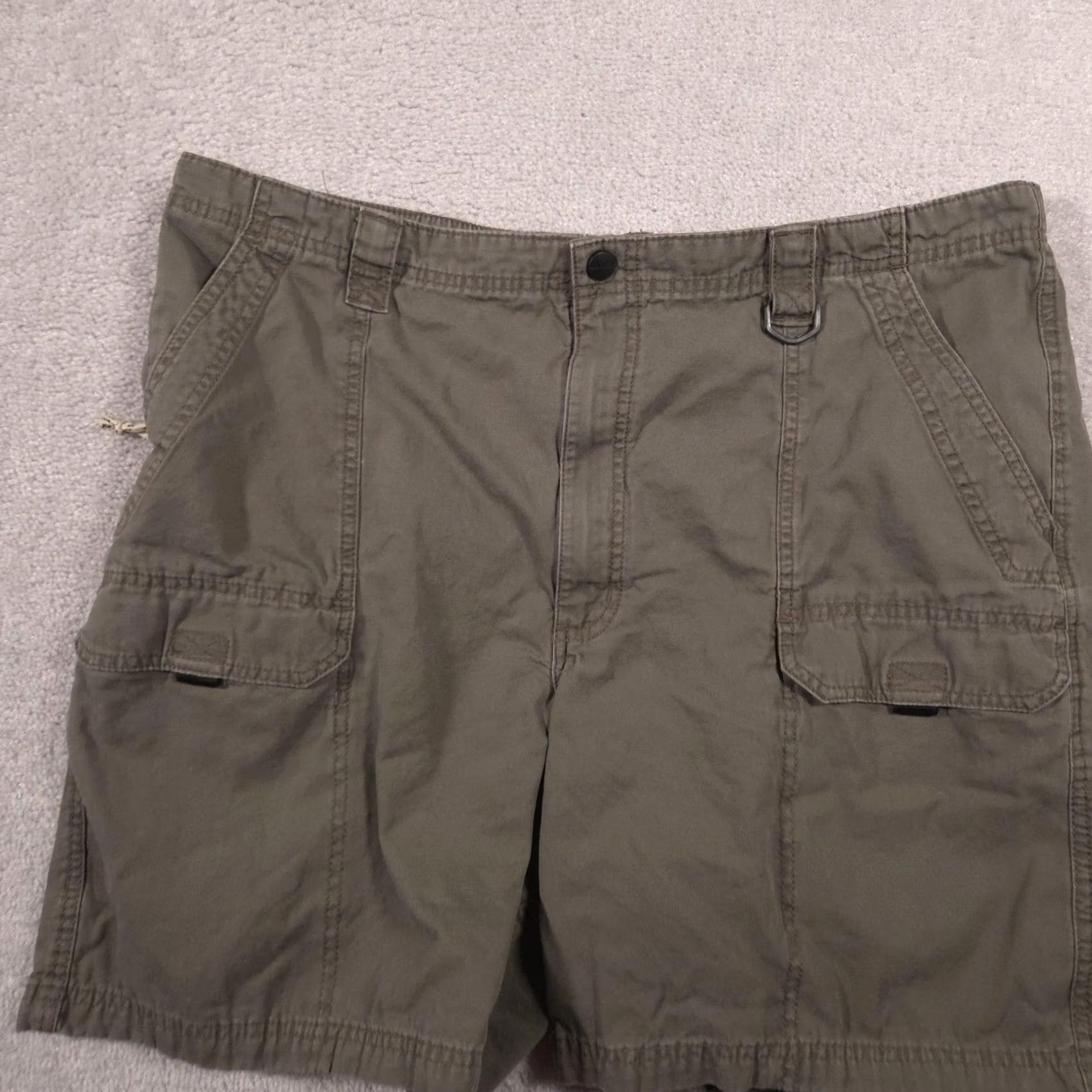 Wrangler Wrangler Cargo Shorts Mens 42 Green Elastic Waist Utility Pockets 7 Inseam Size US 42 / EU 58 - 2 Thumbnail