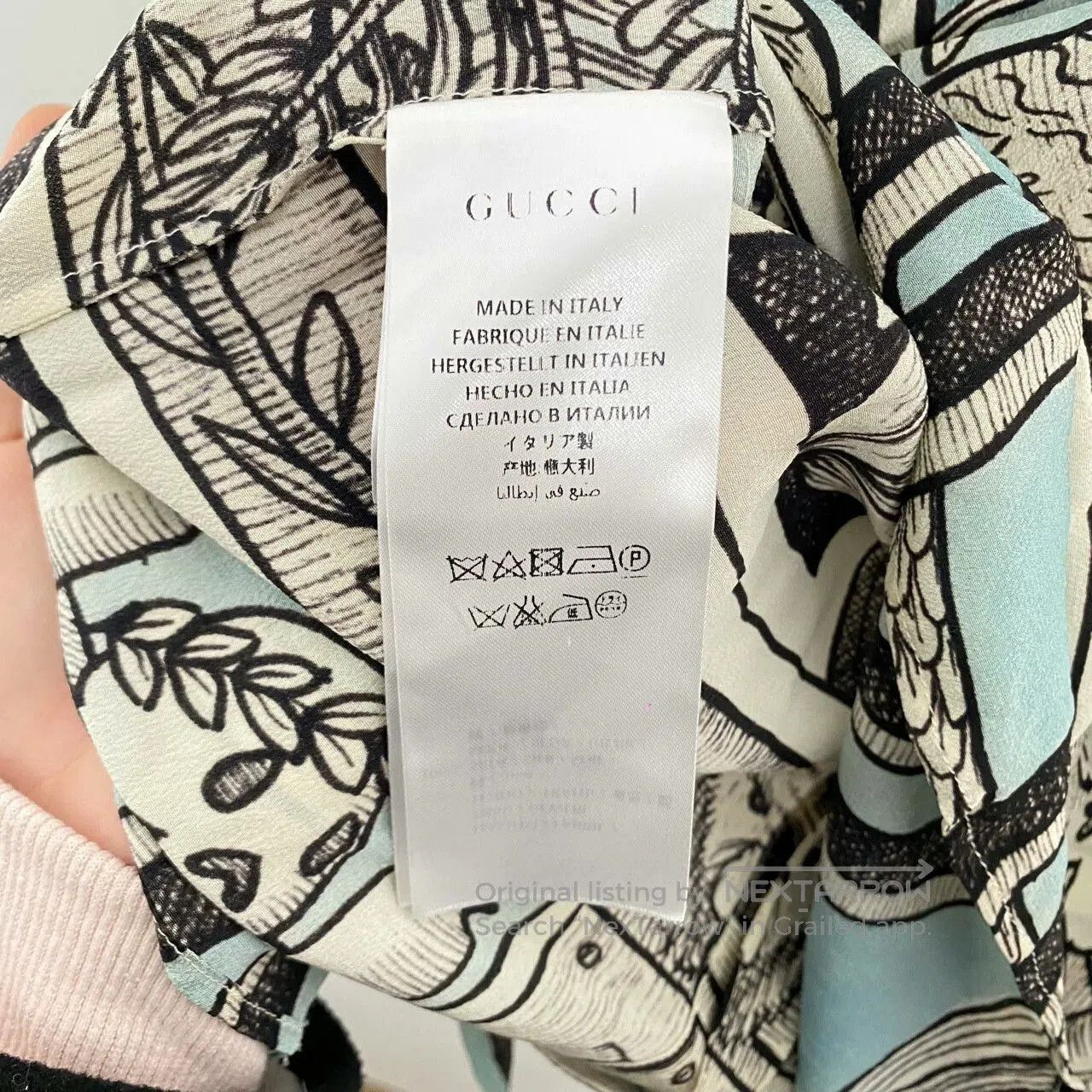 Gucci Gucci Silk Comic Shirt Size 36. Size XS / US 0-2 / IT 36-38 - 4 Thumbnail