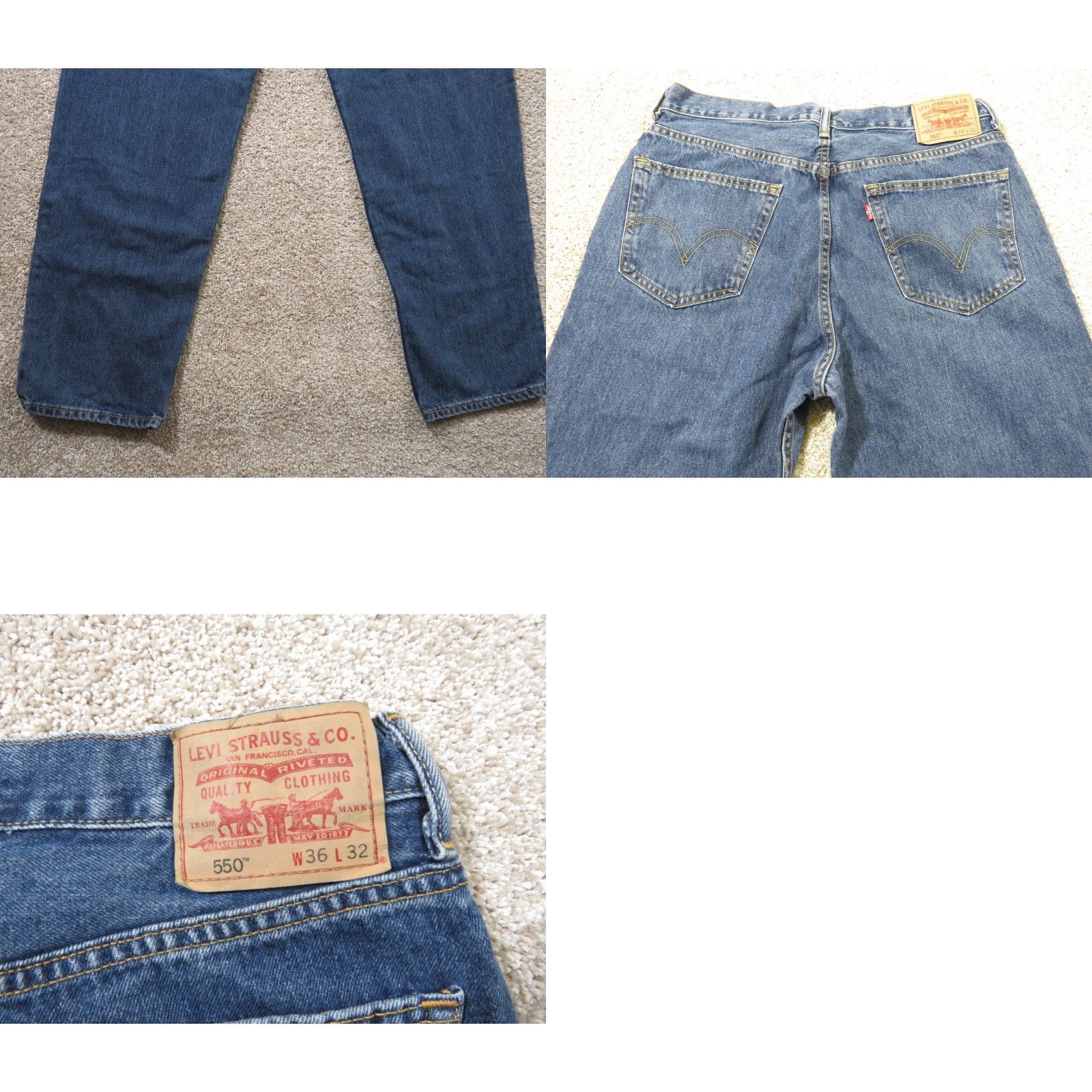 Levi's VTG Levi's 550 Jeans Denim Relaxed Fit 34X31 Blue Men’s / Regular Inseam 31 Size US 34 / EU 50 - 8 Thumbnail