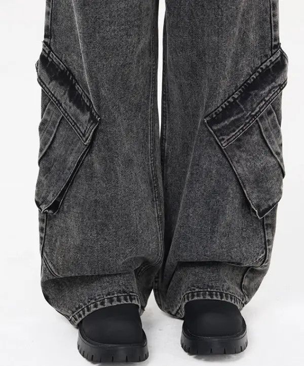 Japanese Brand Norika x Sara American retro straight loose cargo jeans Size US 32 / EU 48 - 5 Thumbnail