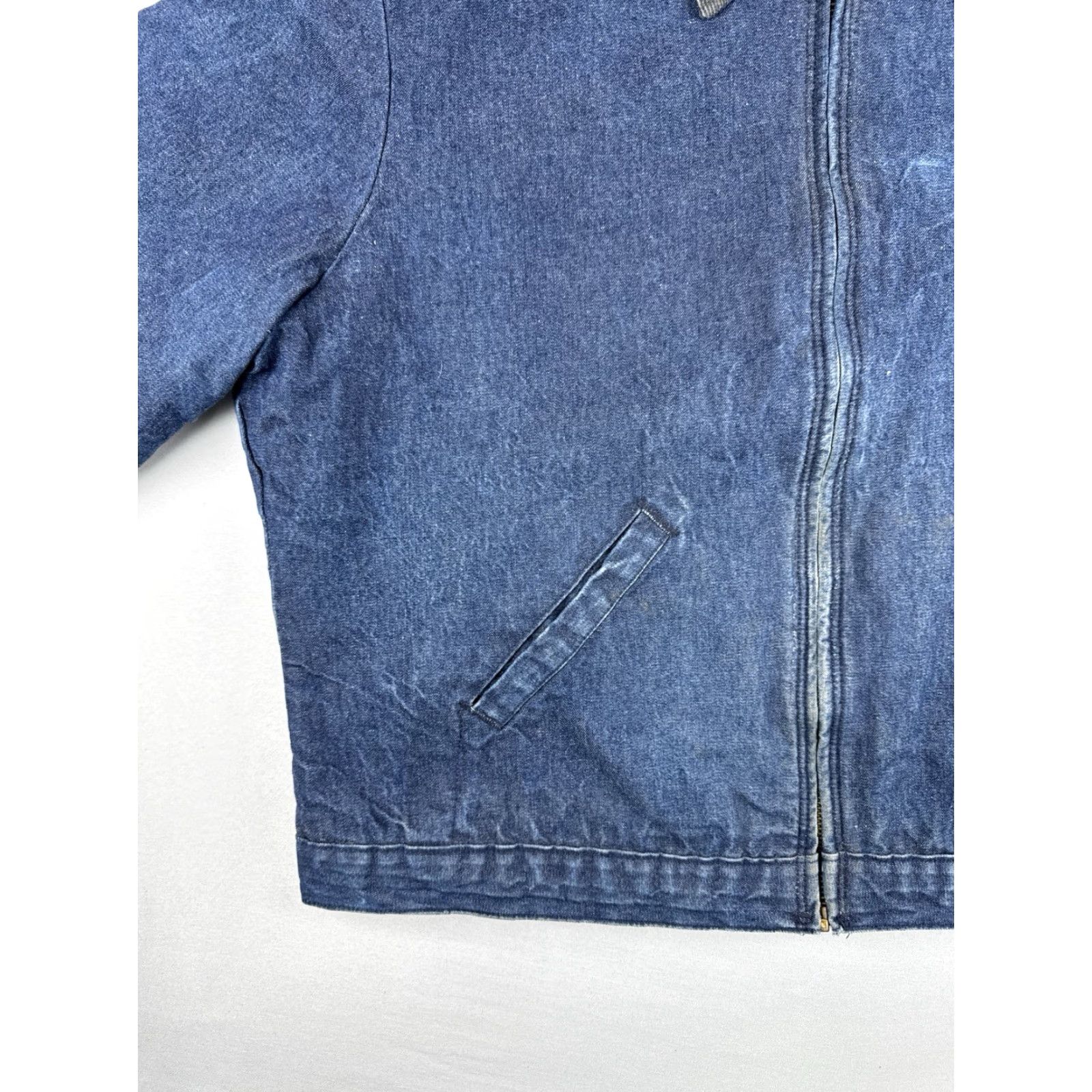 Denime VINTAGE Big Ben Denim Jacket 48 Regular Blue 80s Blanket Lined Zip Workwear Mens XL 48 Regular Mens Bomber Jacket Size US M / EU 48-50 / 2 - 4 Thumbnail