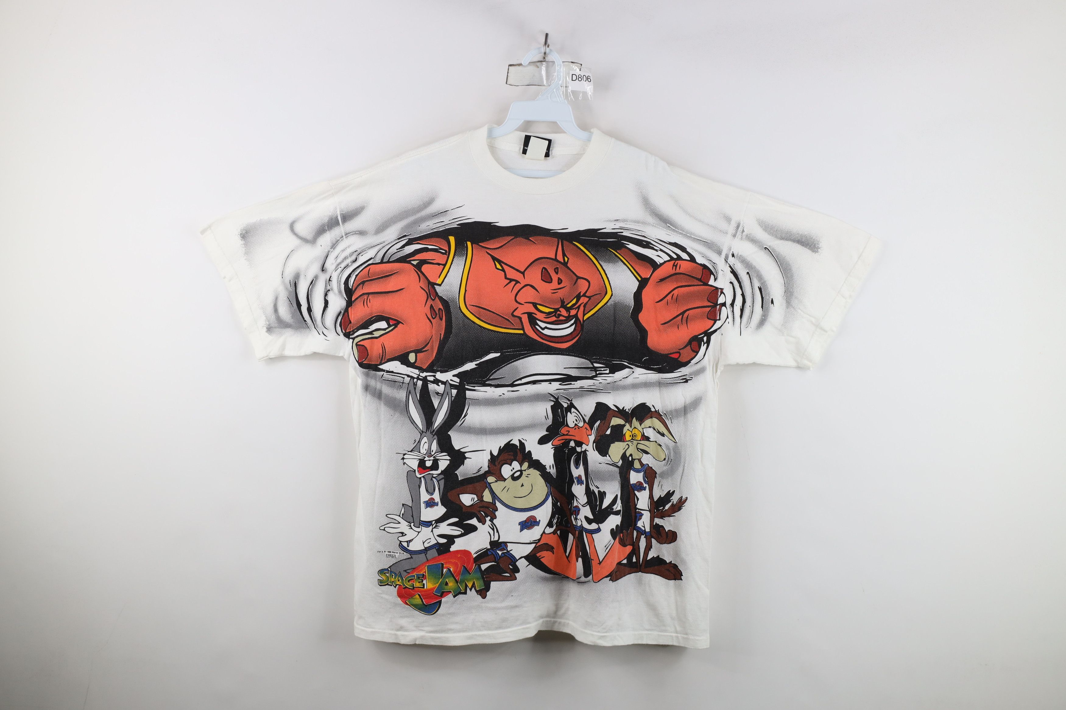 Vintage Vintage 90s Looney Tunes Space Jam Basketball T-Shirt USA Size US XL / EU 56 / 4 - 1 Thumbnail