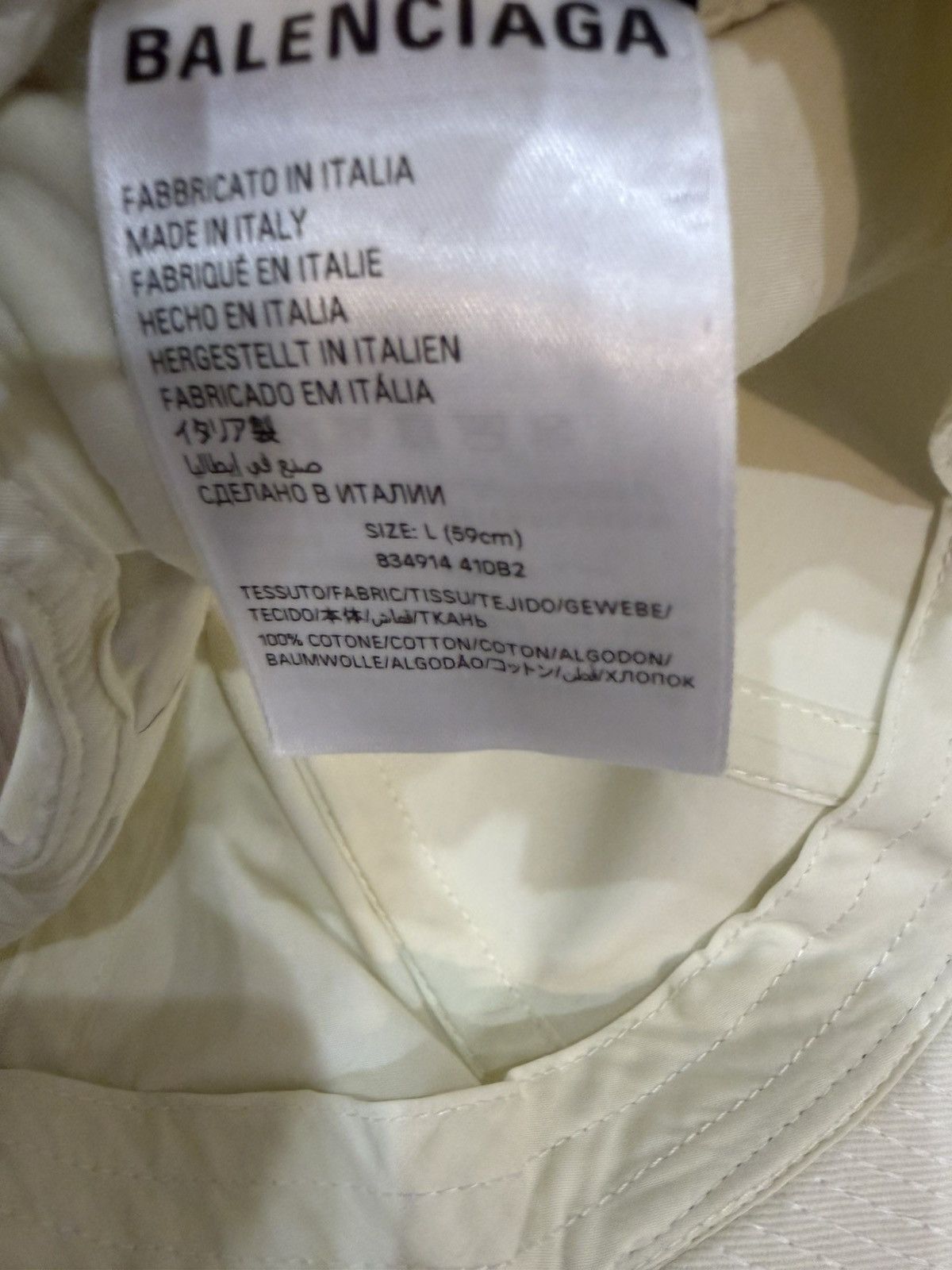 Balenciaga BALENCIAGA Blackletter Script Distressed Baseball Cap Size ONE SIZE - 9 Thumbnail