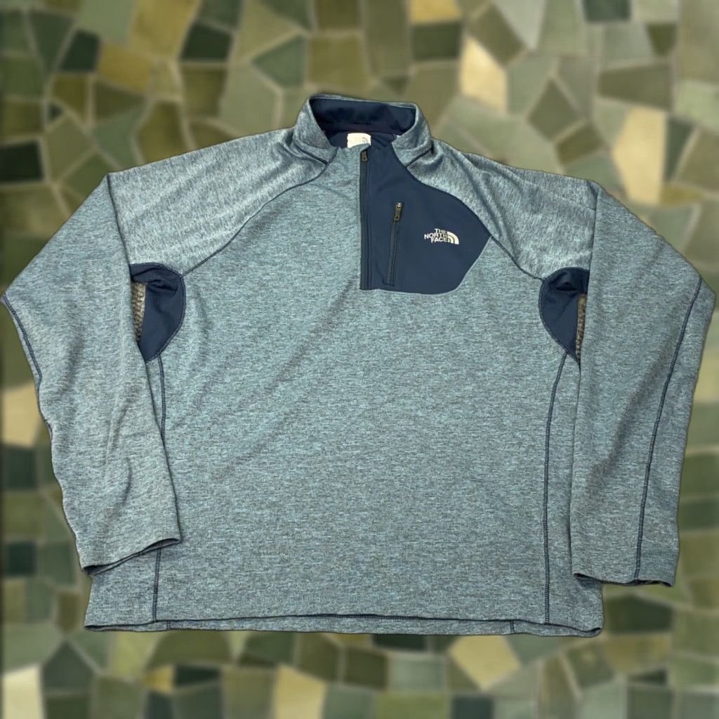 The North Face The North Face Shirt Mens Large Blue 1/4 Zip Pullover Flash Dry Mock Neck Activewear Regular Fit Long Sleeve Size US L / EU 52-54 / 3 - 1 Thumbnail