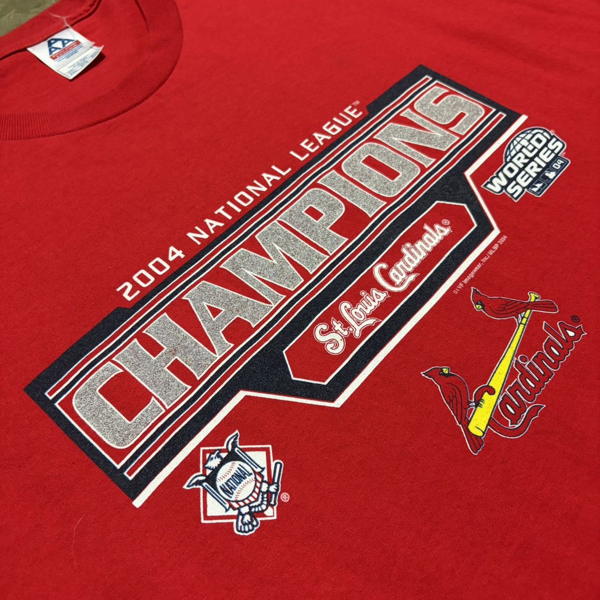 MLB Vintage St Louis Cardinals 2004 Championship T shirt MLB Size US XXL / EU 58 / 5 - 6 Thumbnail