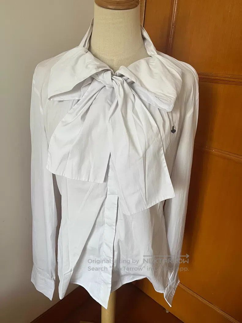Vivienne Westwood Vivienne Westwood Bow White Shirt Size L / US 10 / IT 46 - 1 Thumbnail