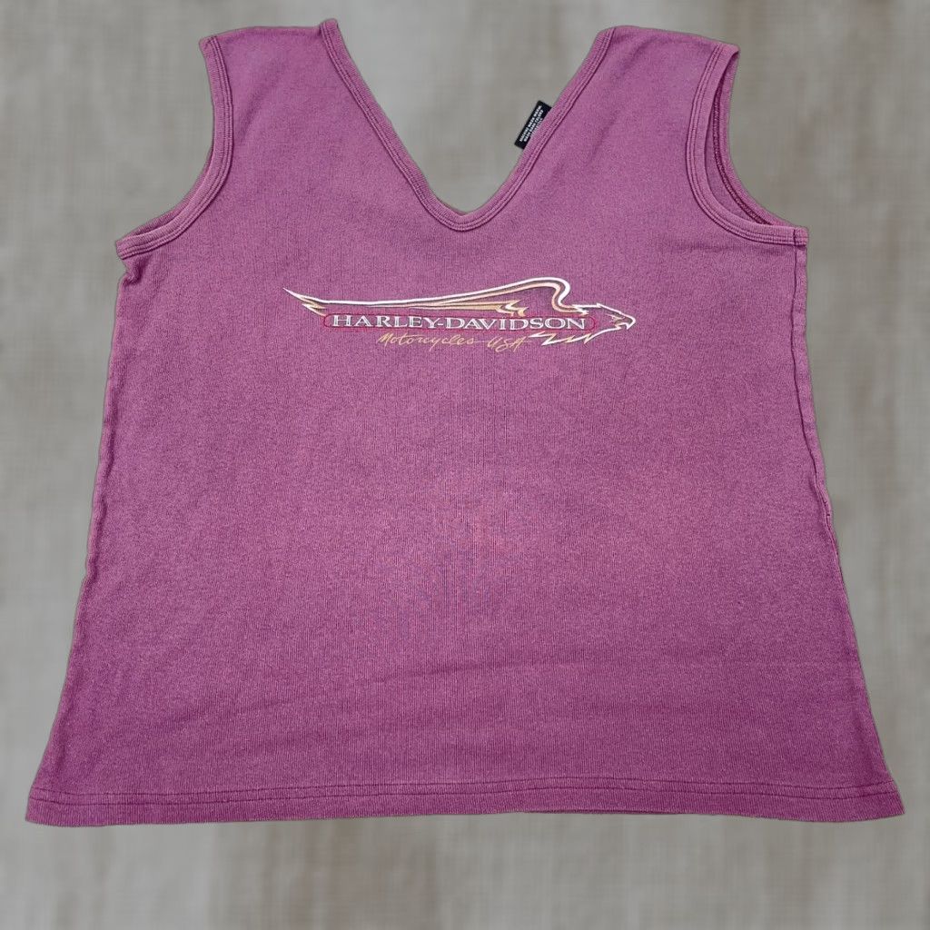 Harley Davidson VINTAGE Harley-Davidson Tank Top Women XL Purple 2000s Y2K Graphic Print Sleeveless Faded Eagle Size XL / US 12-14 / IT 48-50 - 1 Thumbnail