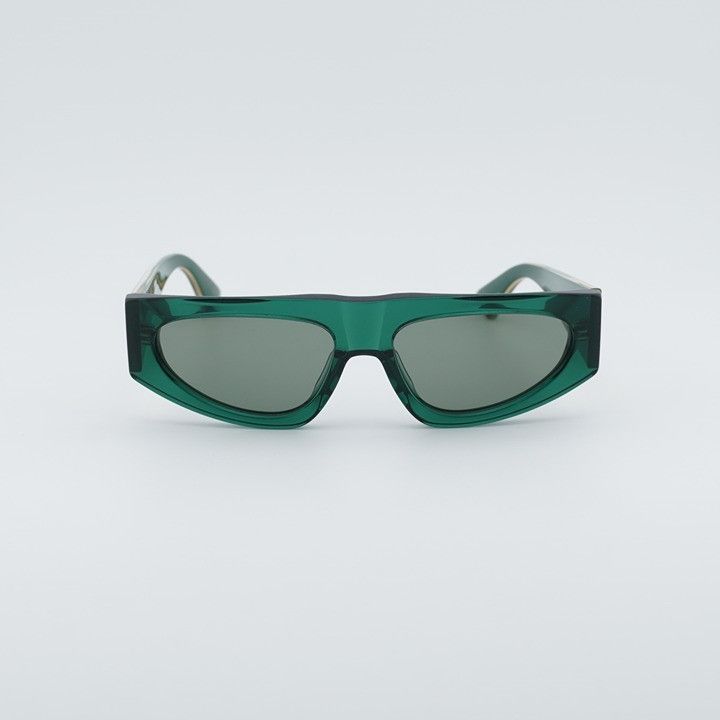 Bottega Veneta Bottega Veneta BV1277S 003 Sunglasses Green Cat Eye Frame Size ONE SIZE - 2 Thumbnail