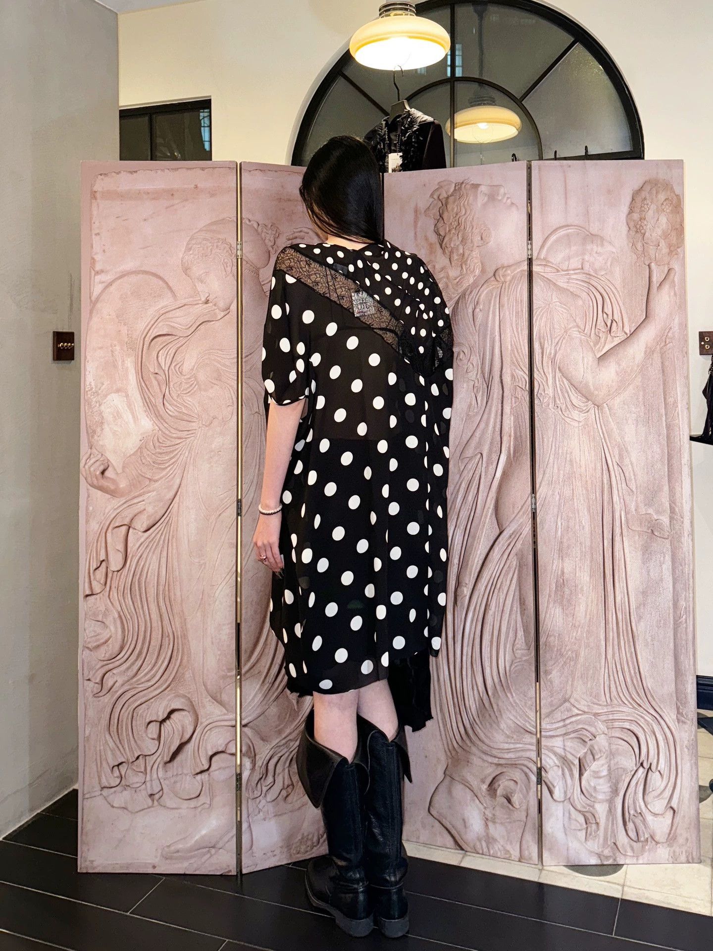 Junya Watanabe J.W. AD2010 Polka Dot Sheer Lace Irregular Dress S Size S / US 4 / IT 40 - 4 Thumbnail