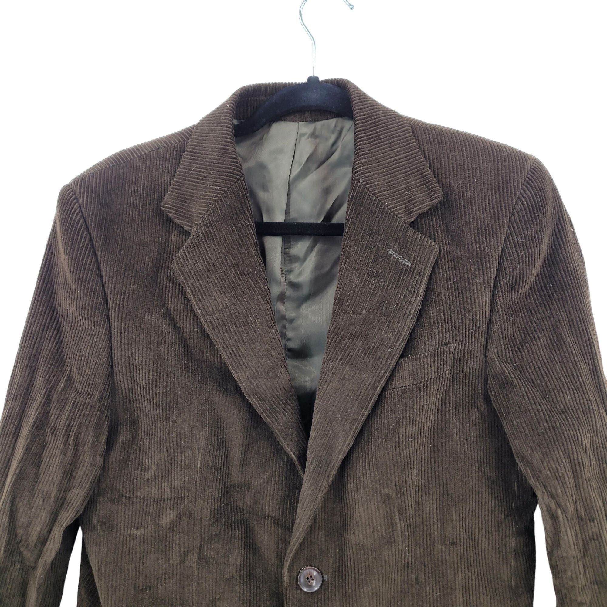 Other Giovani Mens Regular Fit Corduroy Sports Jacket 46 Brown Co Size 46R - 4 Thumbnail