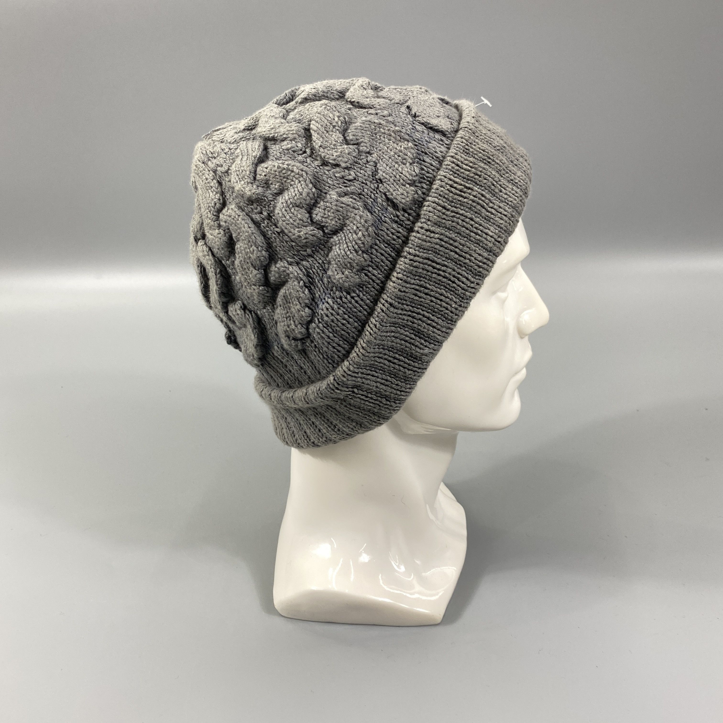 Japanese Brand Crochet Cable Beanie Hat -BN1116 Size ONE SIZE - 4 Thumbnail