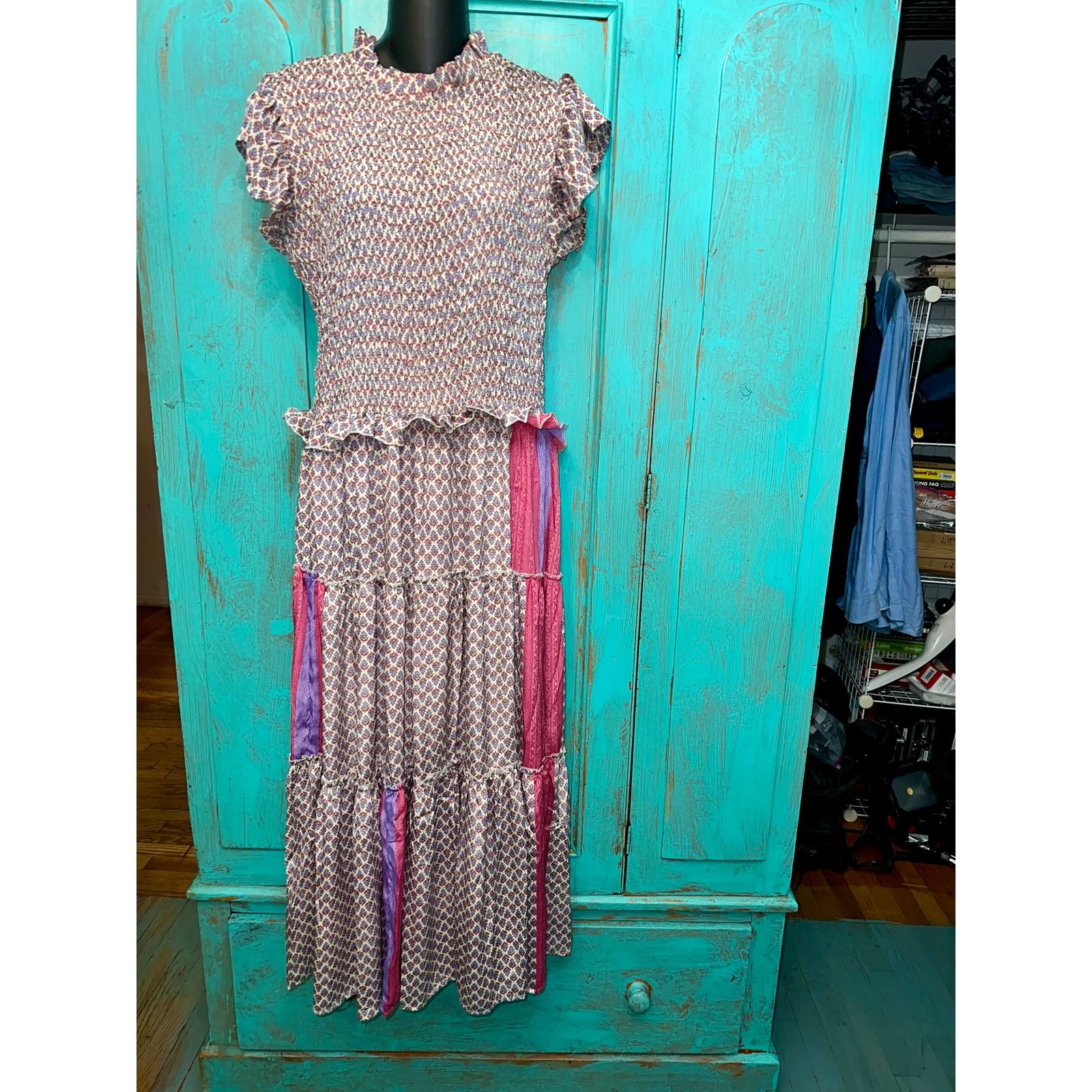 Other PERRY WALKER COLLECTIVE SILK BLEND INDIA PATCH MAXIDRESS Size ONE SIZE - 2 Thumbnail