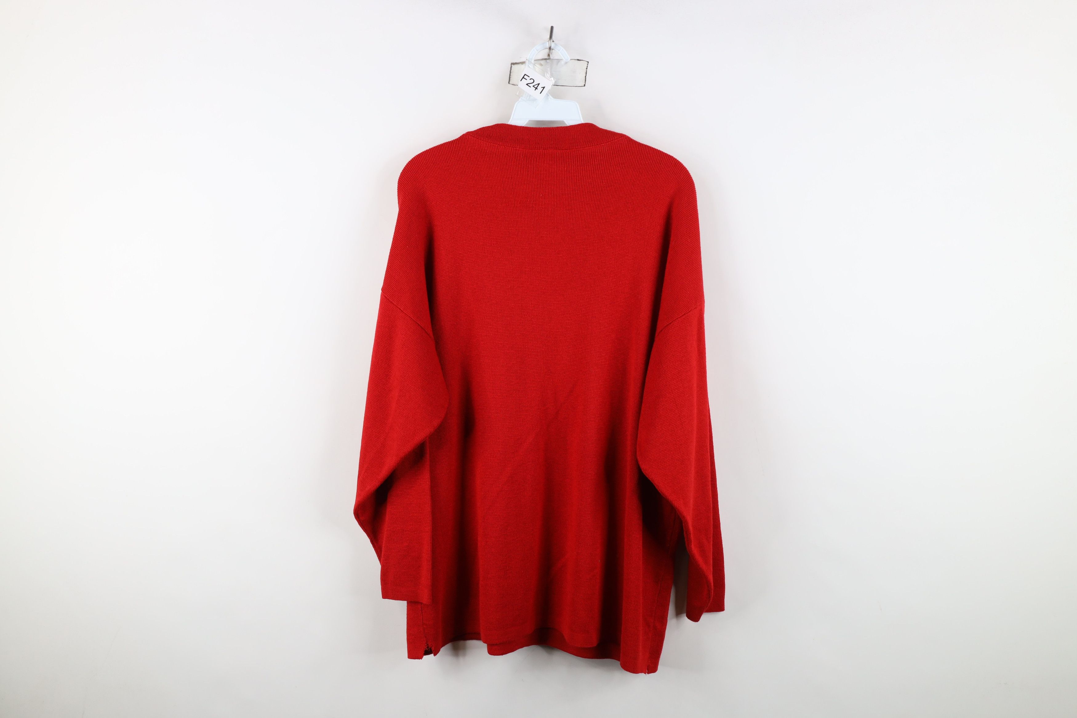 Diane von Furstenberg Vintage 90s Diane Von Furstenberg 3/4 Sleeve Sweater Red USA Size XL / US 12-14 / IT 48-50 - 11 Thumbnail