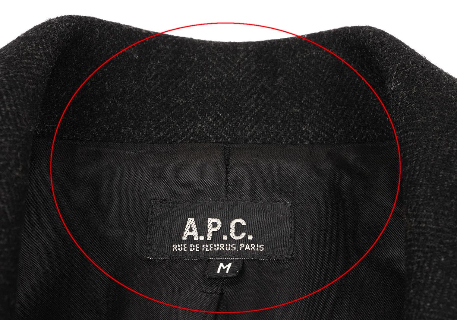 A.P.C. Herringbone Melton Coat in Charcoal M Size US XXS / EU 40 - 3 Thumbnail