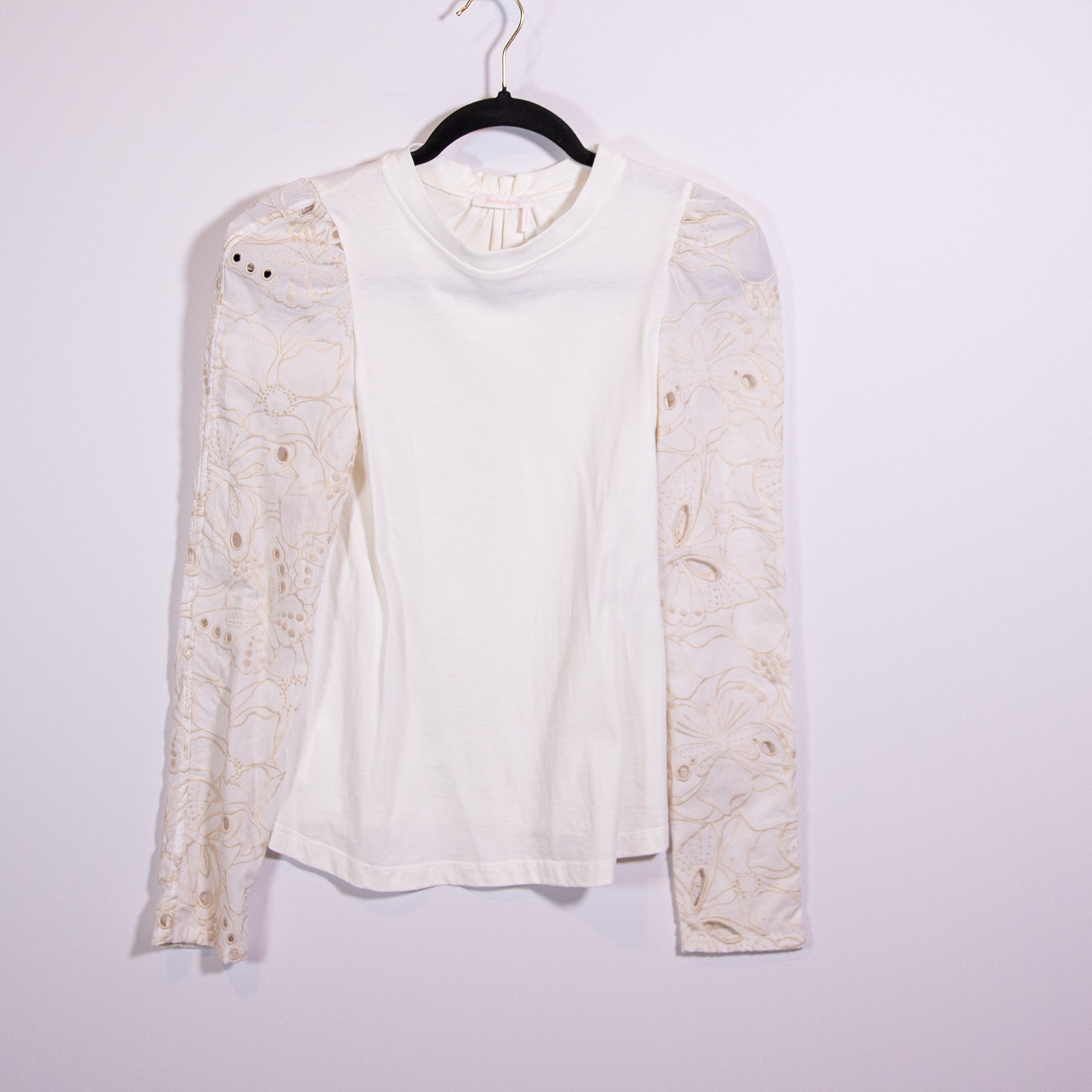 See by Chloe See By Chloe Powder White Butterfly Size XS / US 0-2 / IT 36-38 - 1 Thumbnail
