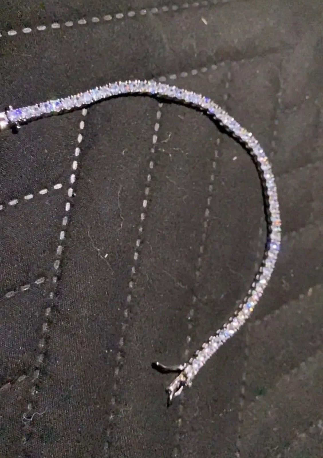 Other Silver Color 5 MM AAA Cubic Zirconia Tennis Chain Bracelet Size ONE SIZE - 2 Thumbnail