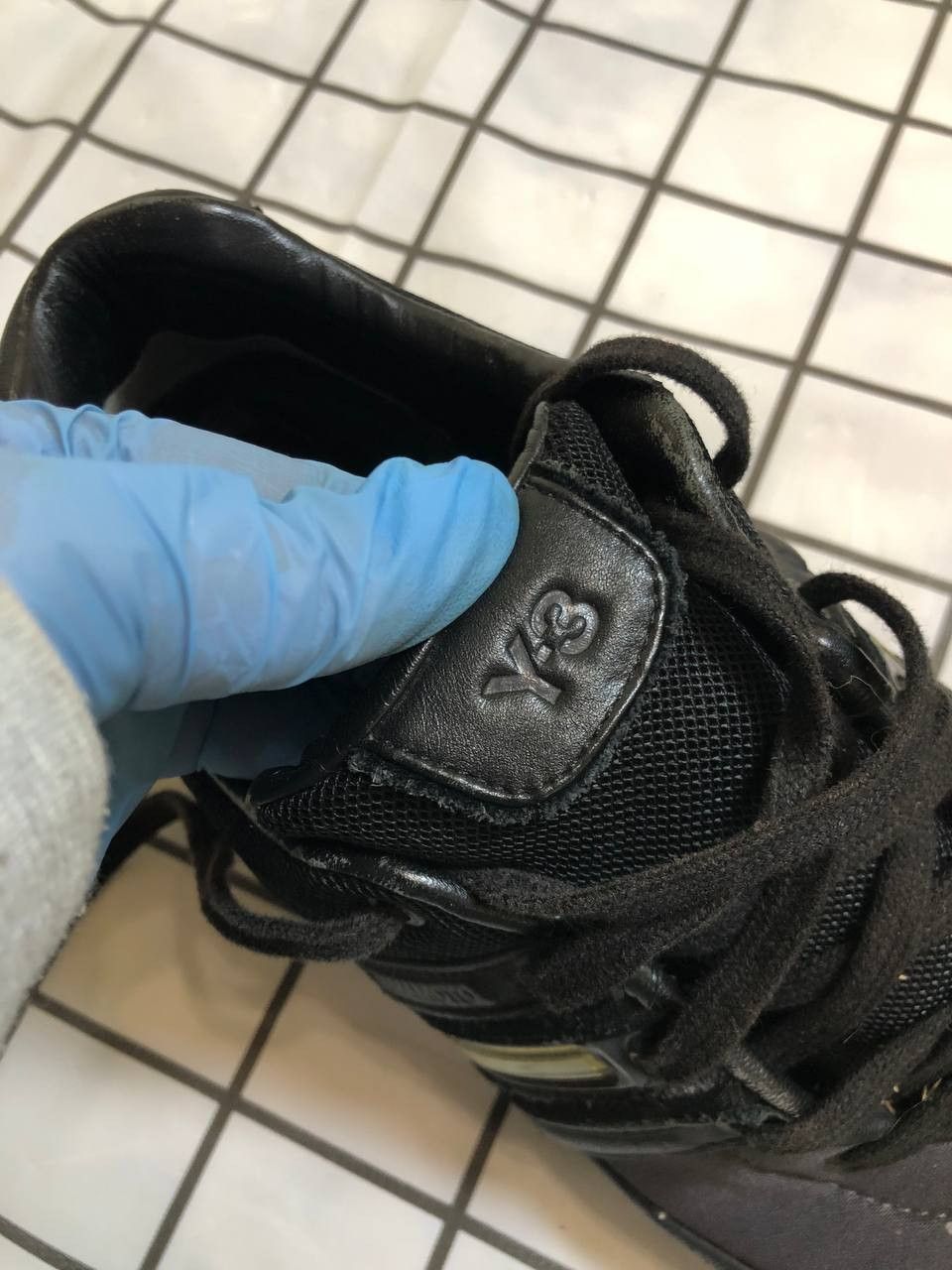 Adidas × Y-3 ADIDAS Y3 Yohji Yamamoto Mens Trainers Navy Black Leather Size US 7.5 / EU 40-41 - 12 Thumbnail