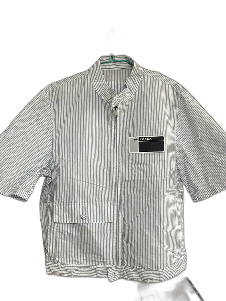 Prada prada short sleeve striped shirt Size US L / EU 52-54 / 3 - 1 Thumbnail