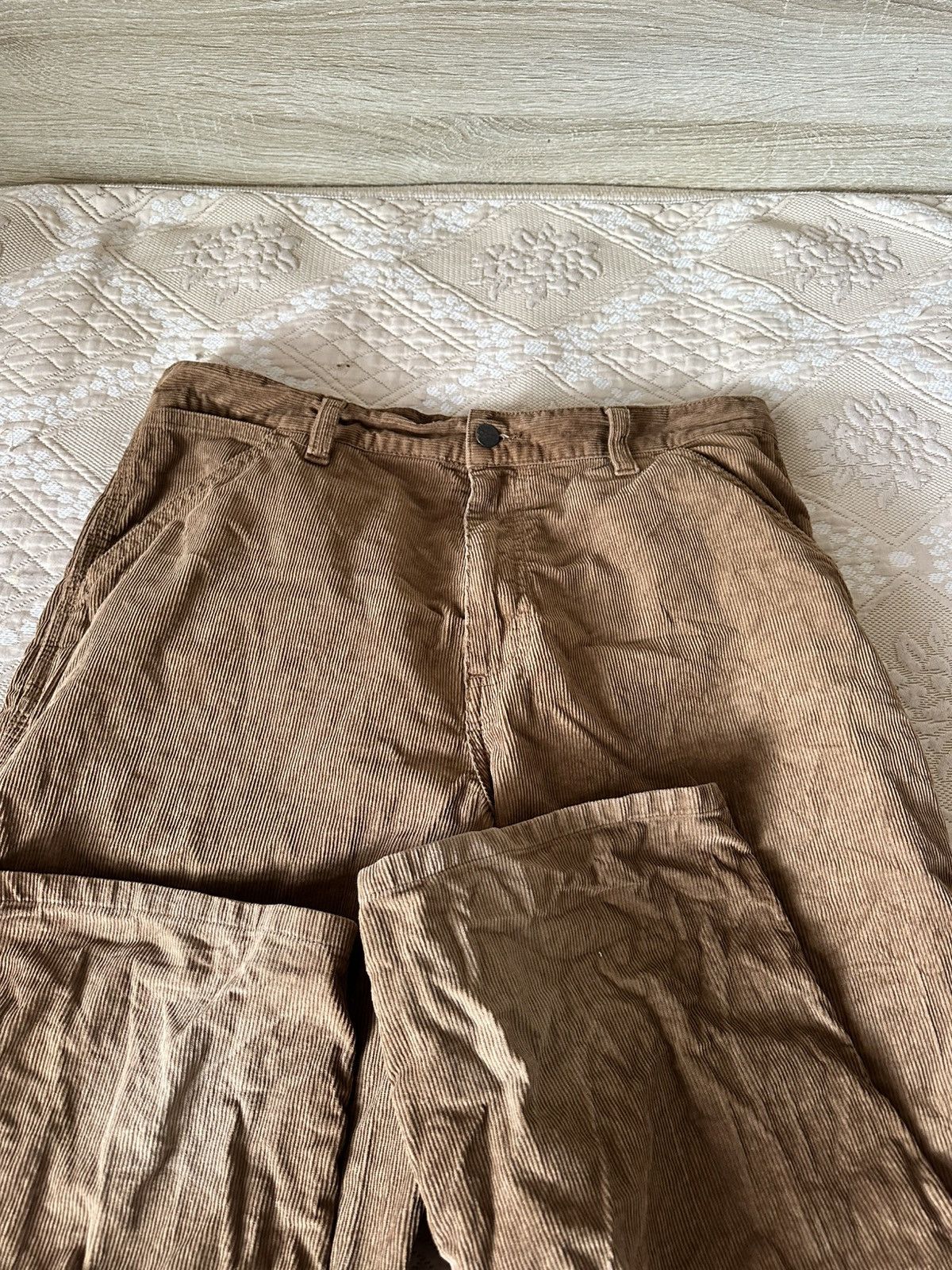 Carhartt 🔥 90s Carhartt Corduroy Velvet Brown Cargo Pants Trousers Size US 32 / EU 48 - 7 Thumbnail