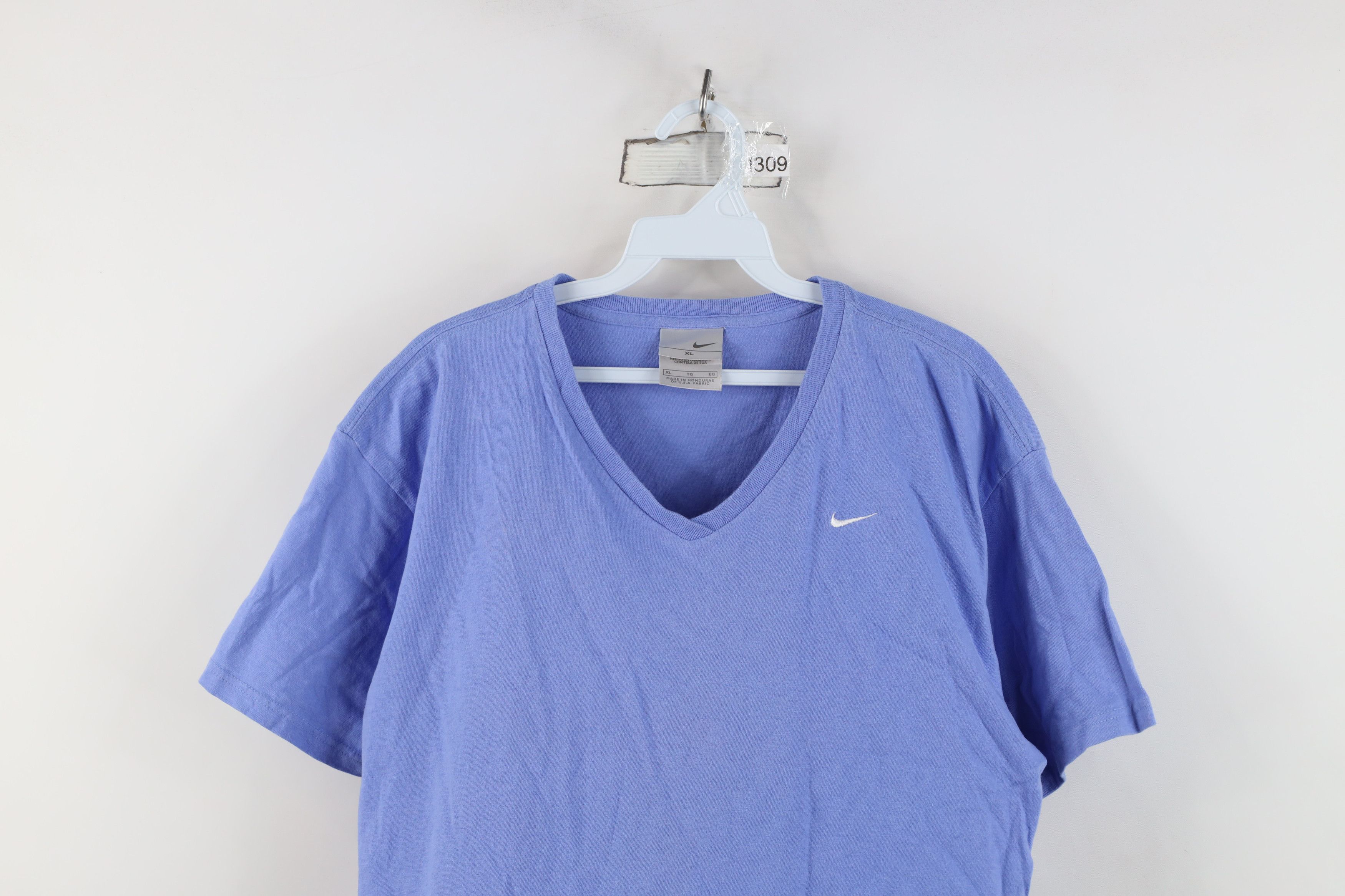 Nike Vintage 90s Y2K Nike Scott Mini Swoosh T-Shirt Periwinkle Size XL / US 12-14 / IT 48-50 - 2 Thumbnail