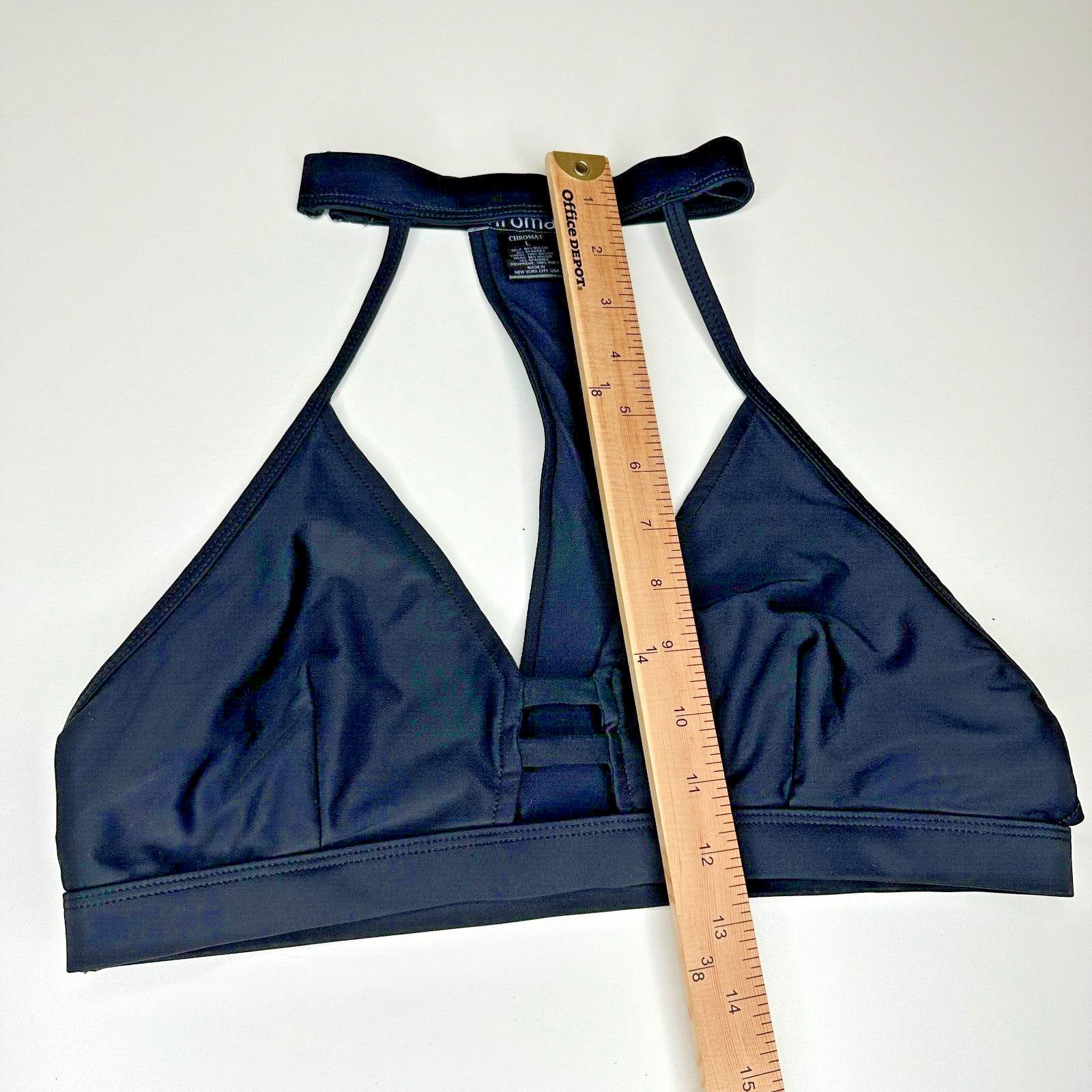 Other Chromat Black T-Racerback Halter Sports Bra Bikini Top Large Size L / US 10 / IT 46 - 8 Thumbnail